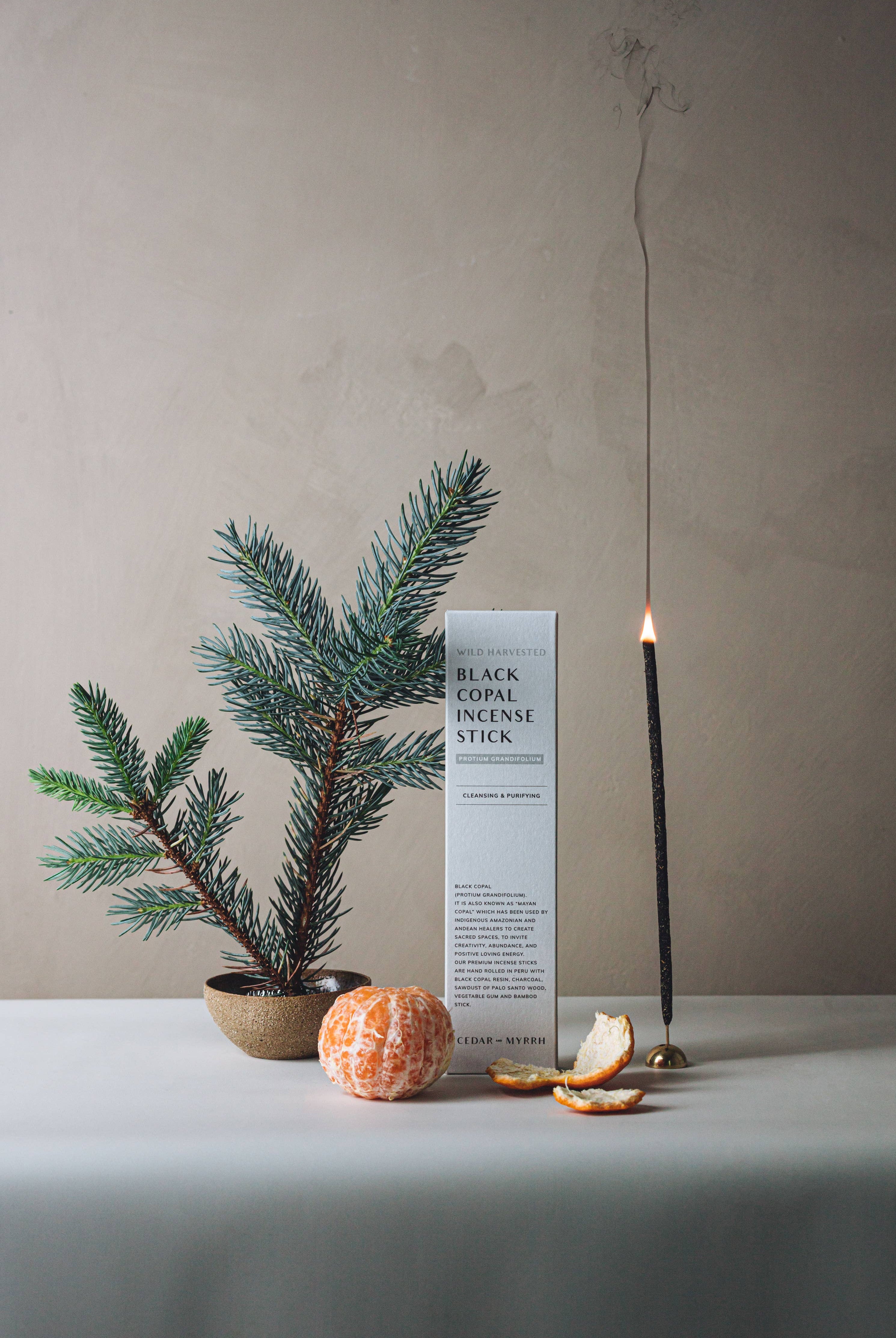Black Copal Hand Rolled Incense Stick - Gather Goods Co.