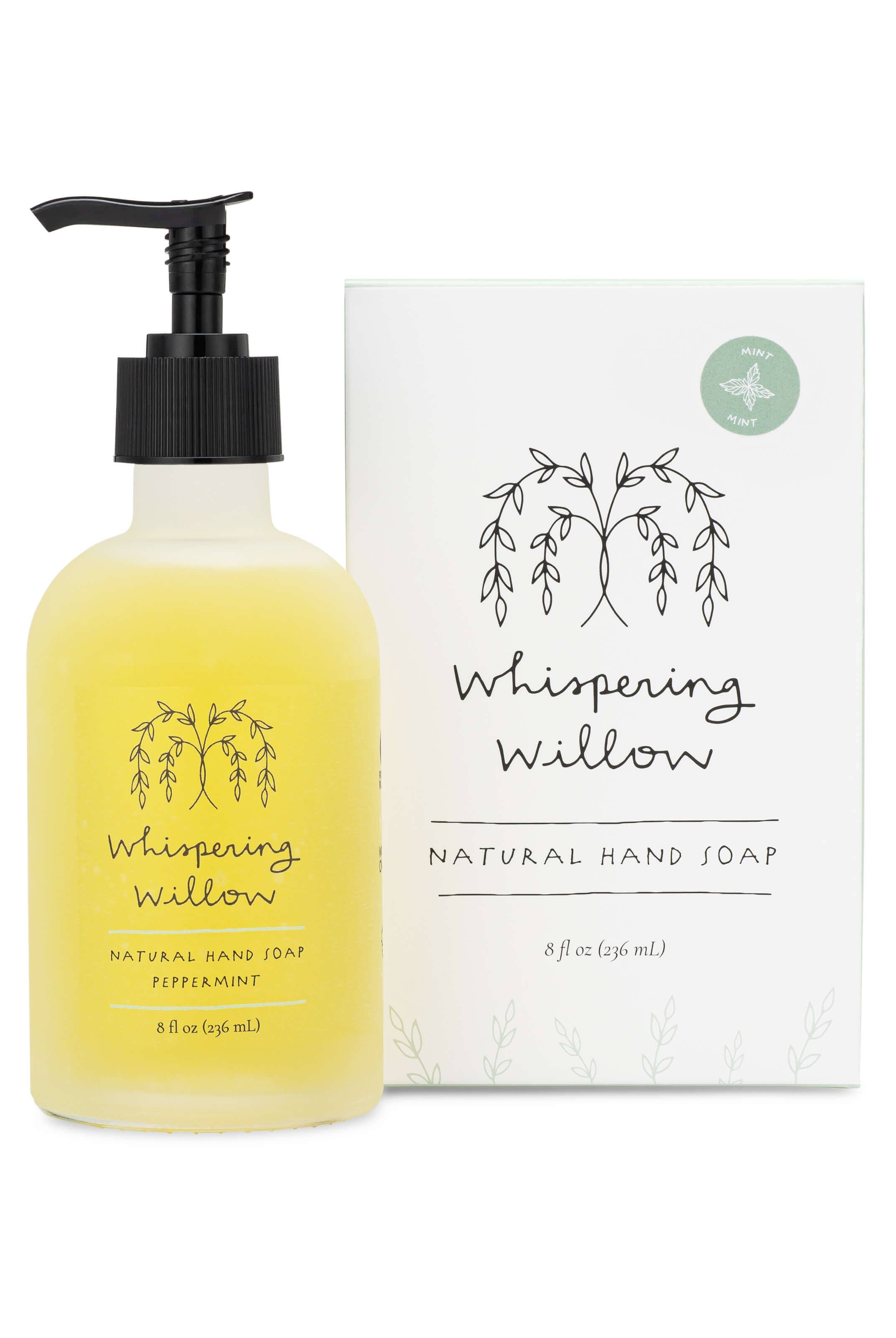 Peppermint Natural Hand Soap Pump (8oz) - Gather Goods Co.