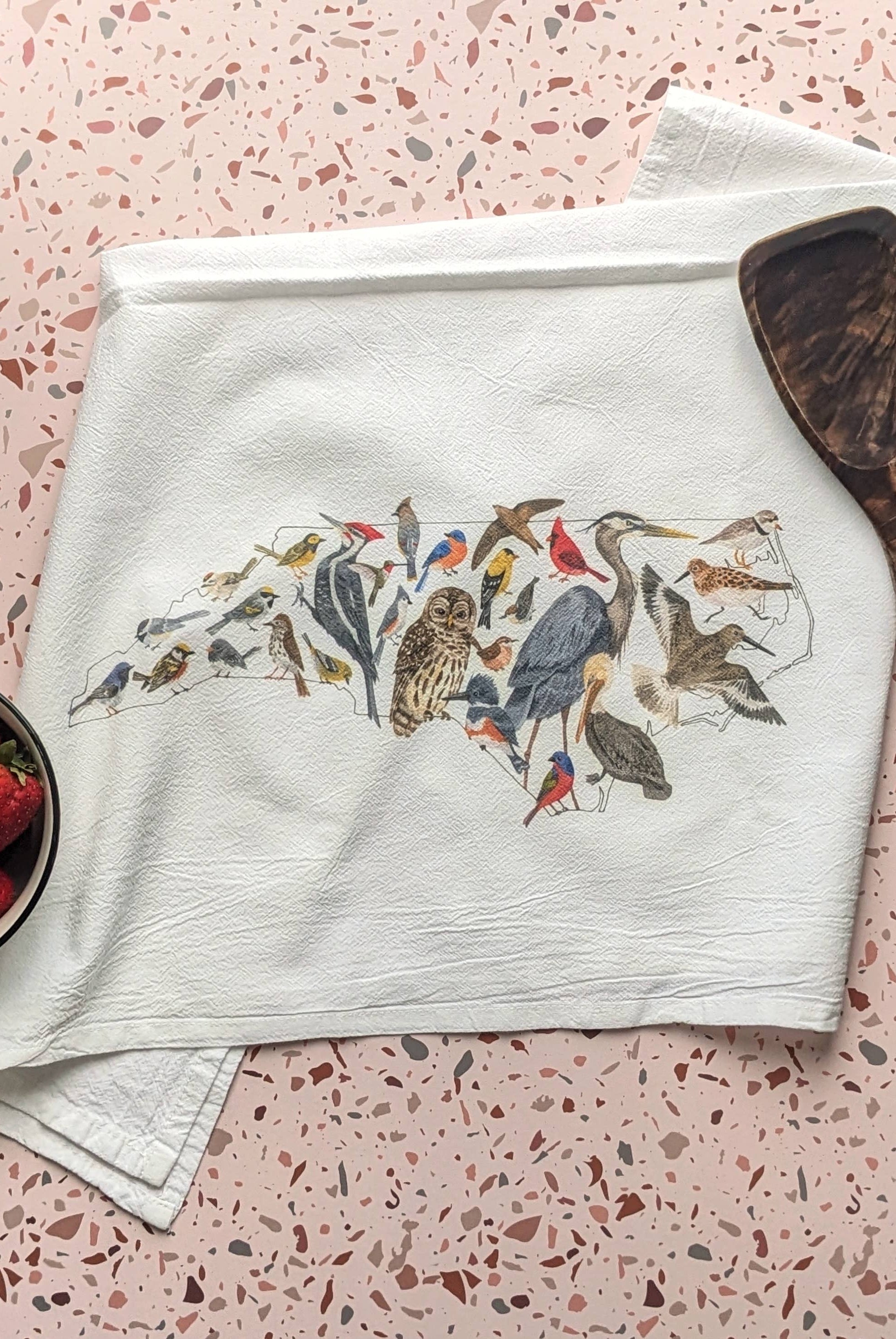 North Carolina Birds tea towel - Gather Goods Co.