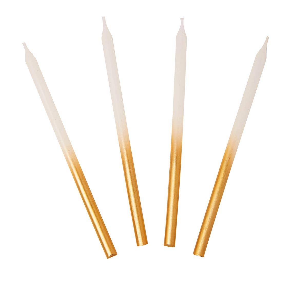 White & Gold Candles - 16 Pack - Gather Goods Co.