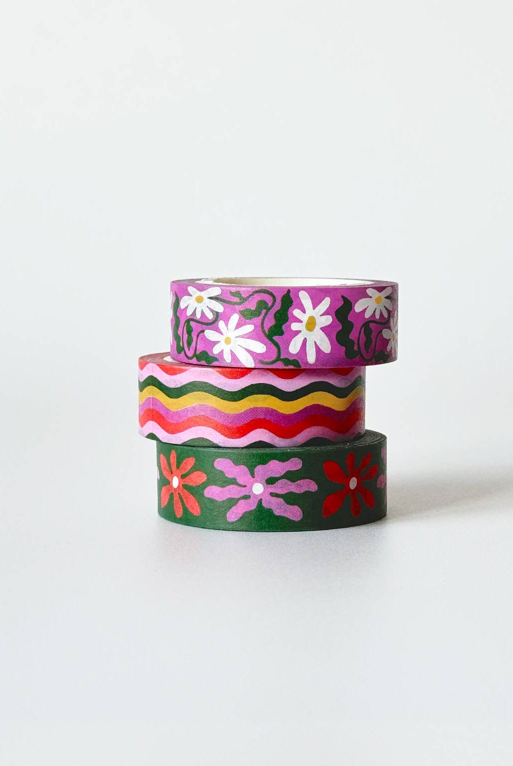 Washi Tape, Set of 3 | Wavy Daisy - Gather Goods Co.