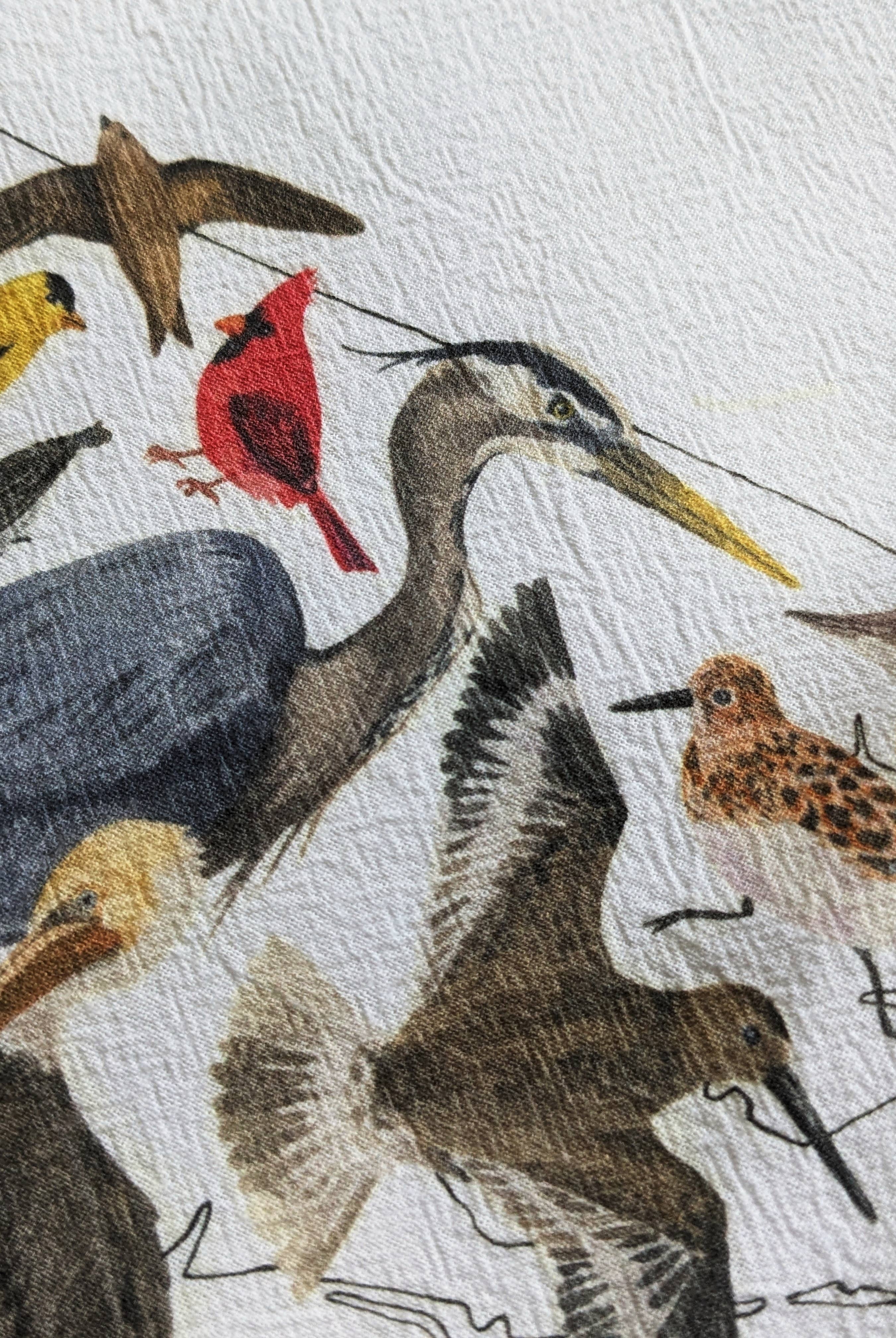 North Carolina Birds tea towel - Gather Goods Co.