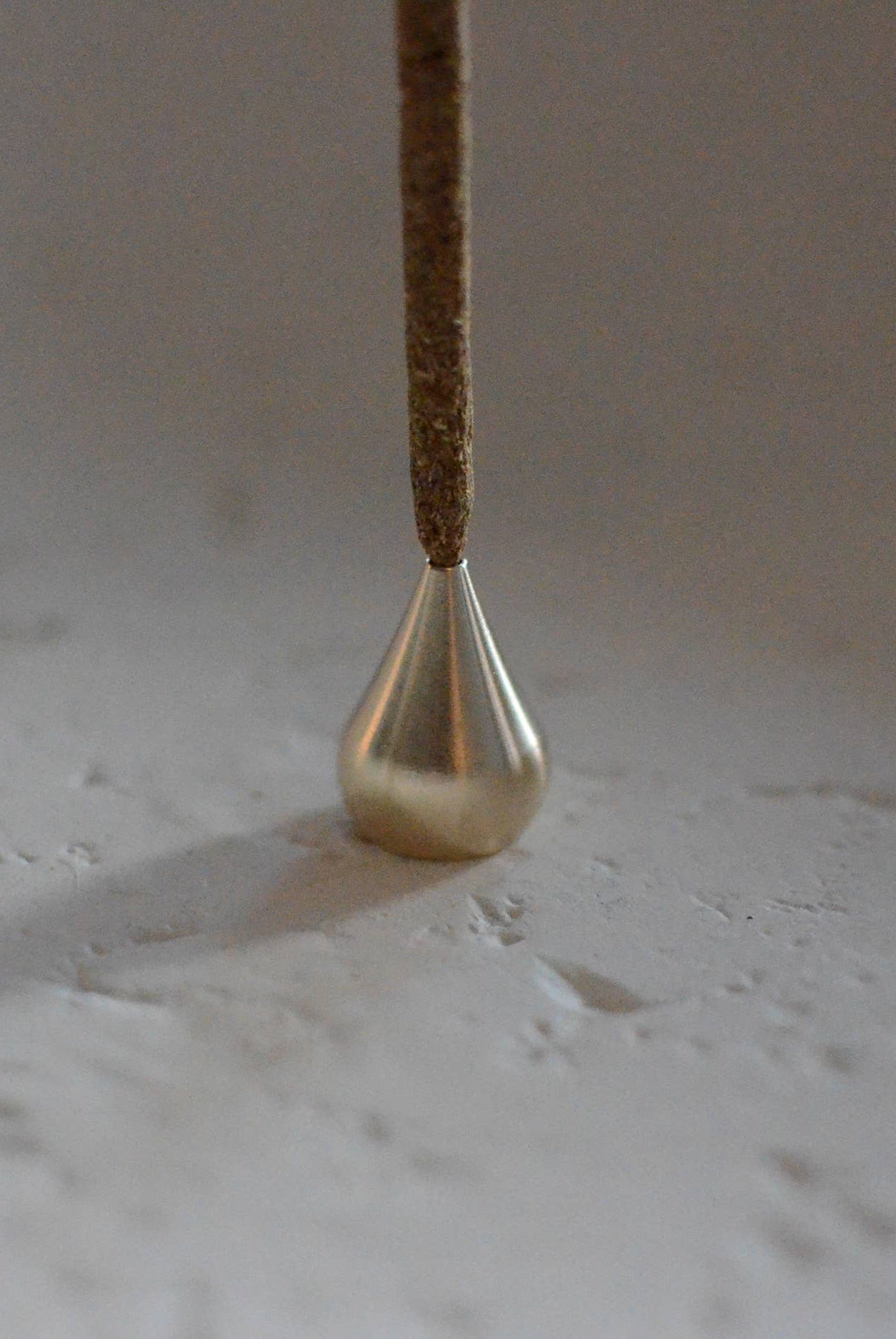 Tall Waterdrop Brass Incense Holder - Gather Goods Co.