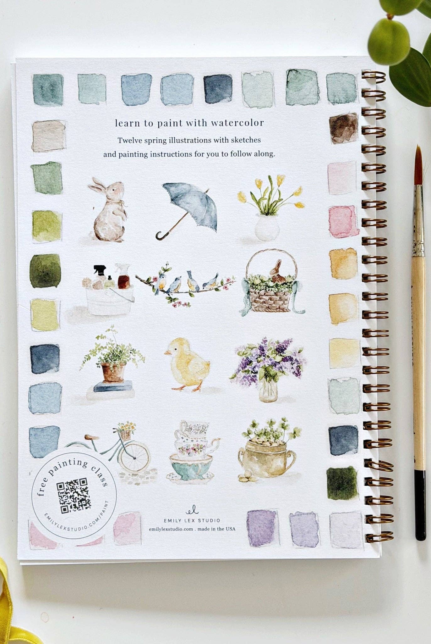 Spring watercolor workbook - Gather Goods Co.
