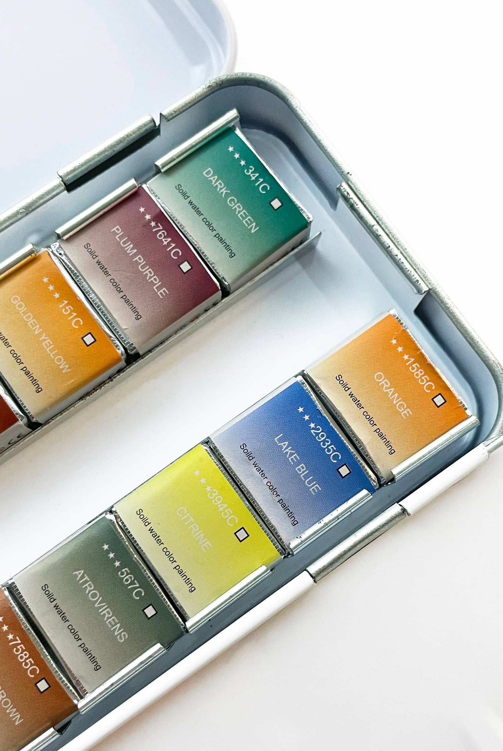 Watercolor Set - Travel-Friendly Metal Palette - 12 Colors - Gather Goods Co.