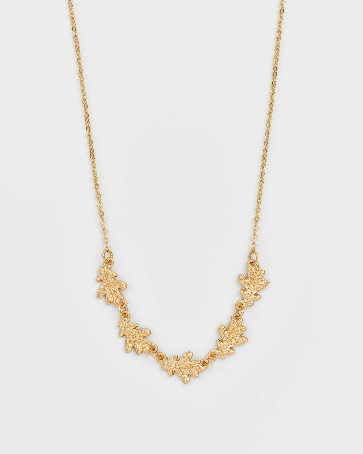 Oak Leaf Gold Choker Necklace - Gather Goods Co.