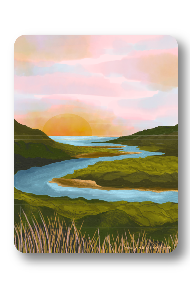 River & Ocean Landscape Sticker - Gather Goods Co.