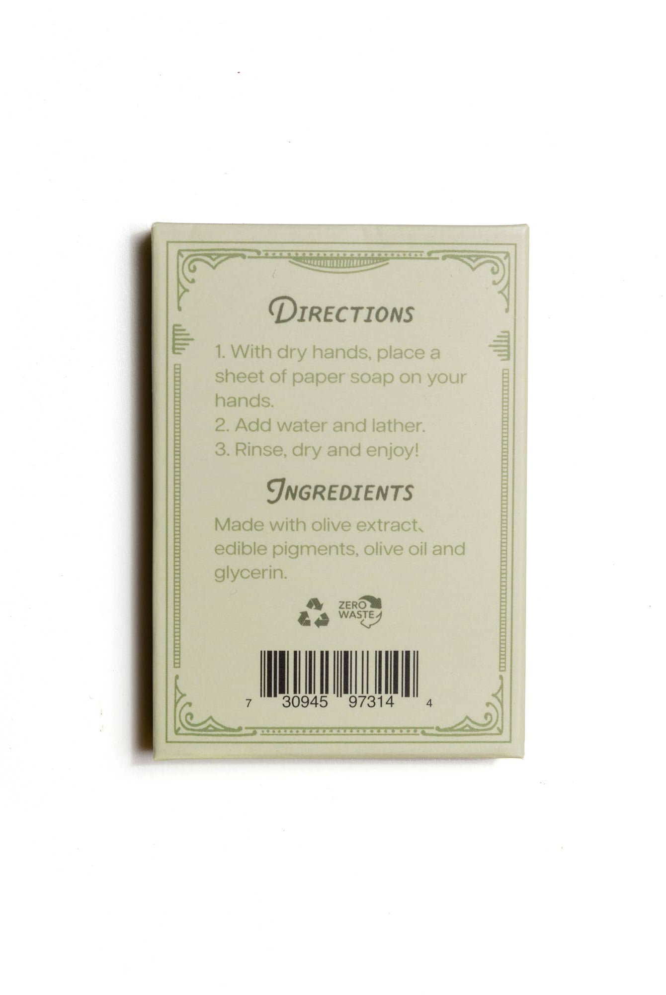 Paper Soap – Olive Oil, Travel Size, 50 Sheets - Gather Goods Co.