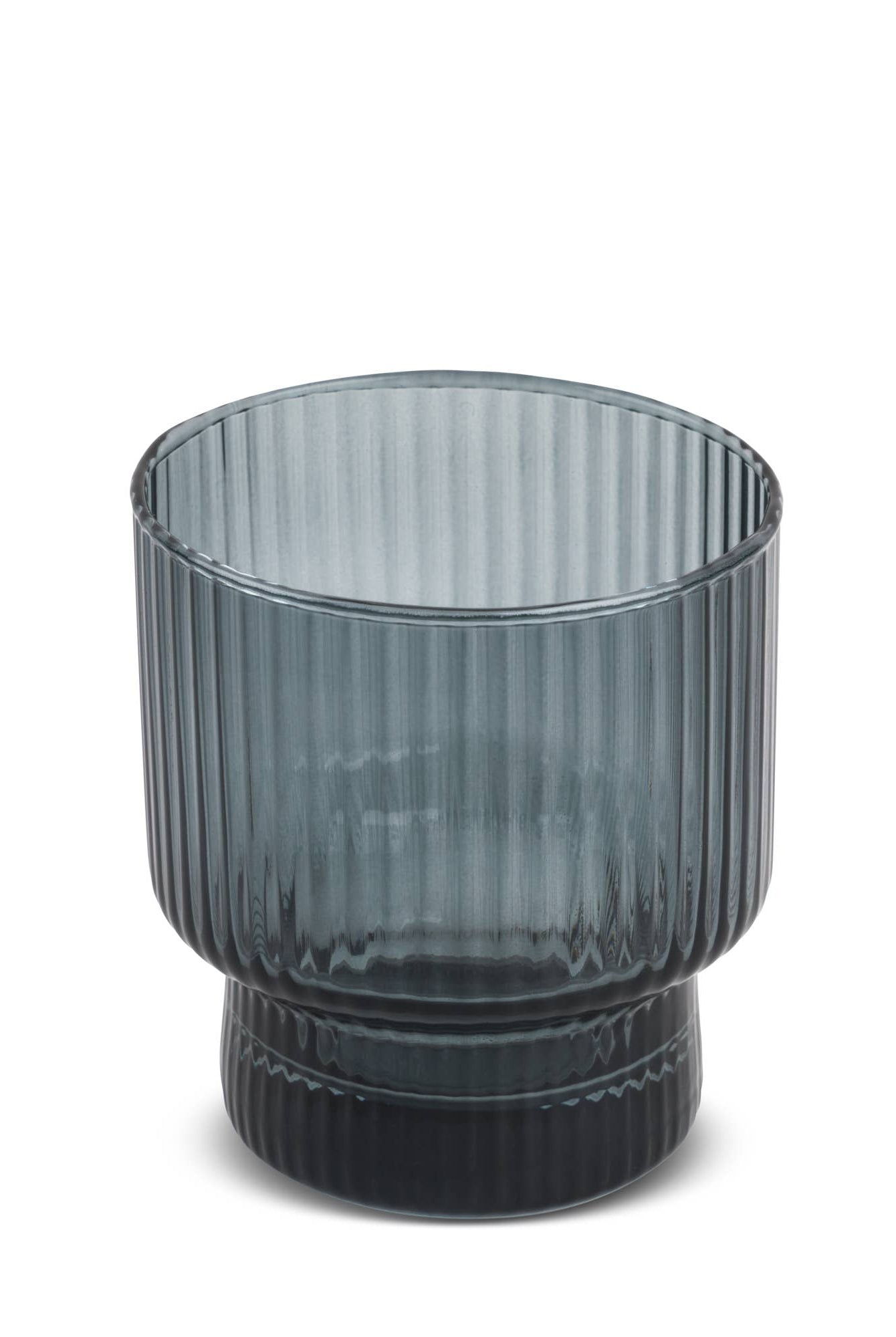 Blue Drinking Glass, Stackable, 8.5oz - Gather Goods Co.