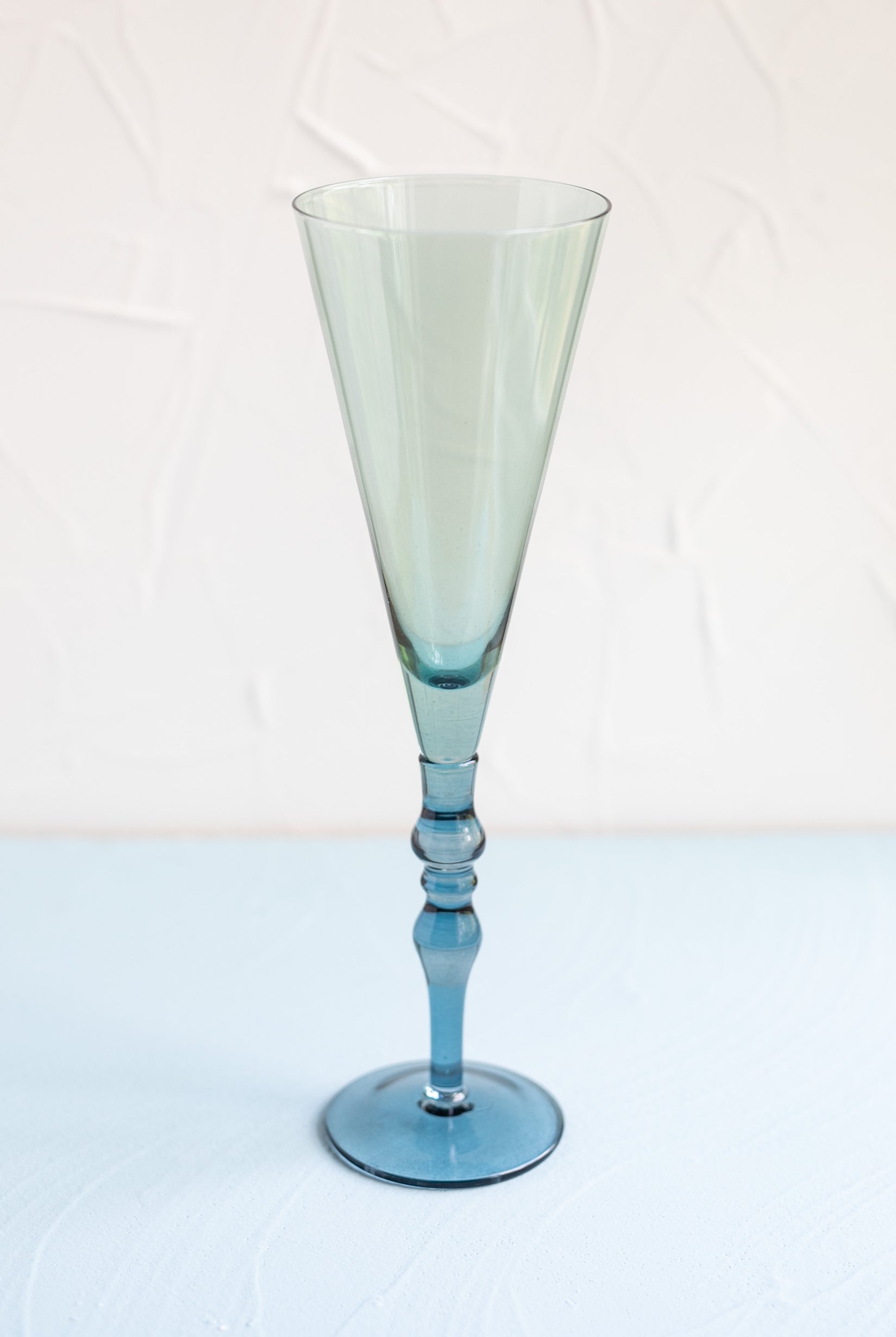 Green & Blue Glass Flute, 10oz - Gather Goods Co.