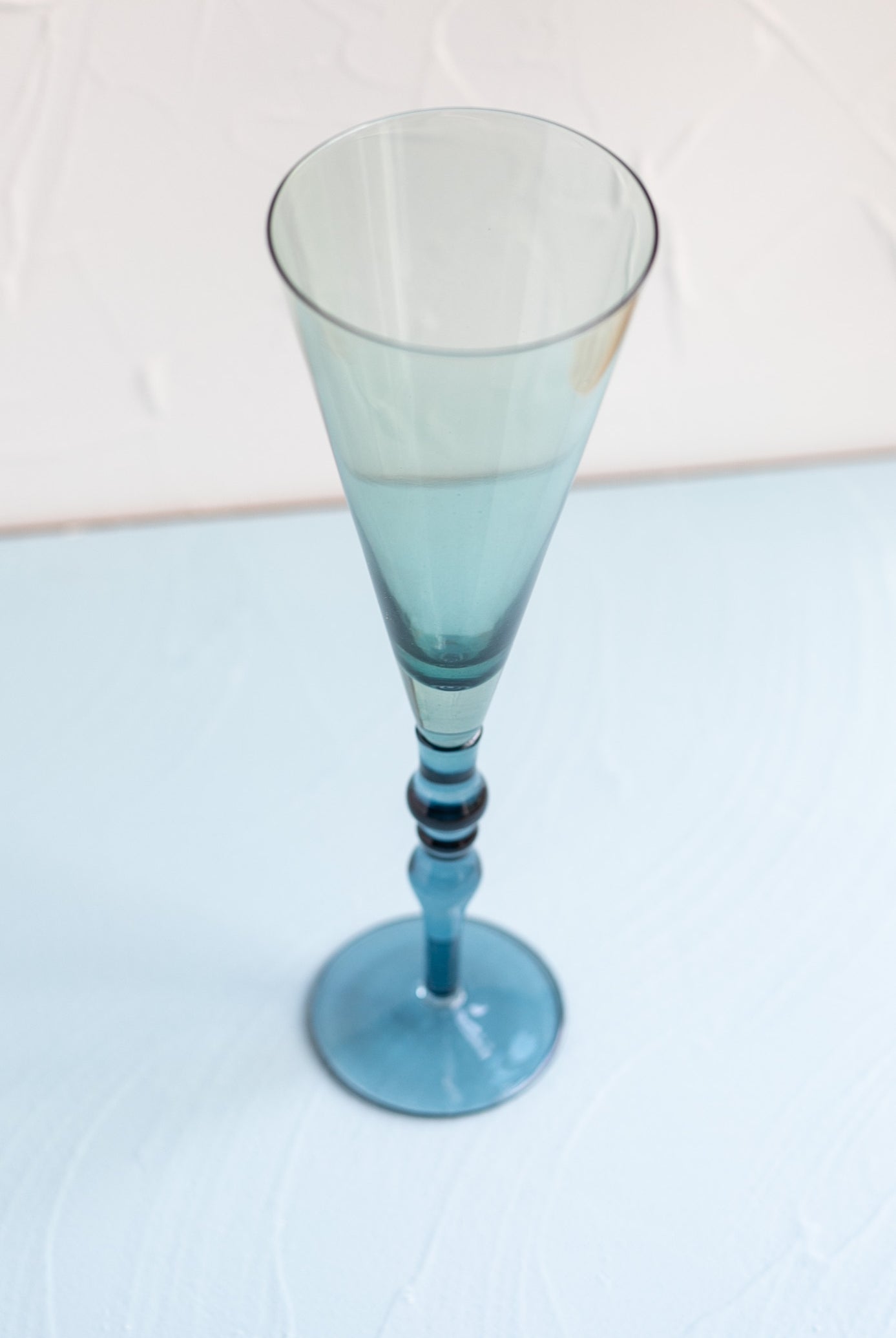 Green & Blue Glass Flute, 10oz - Gather Goods Co.