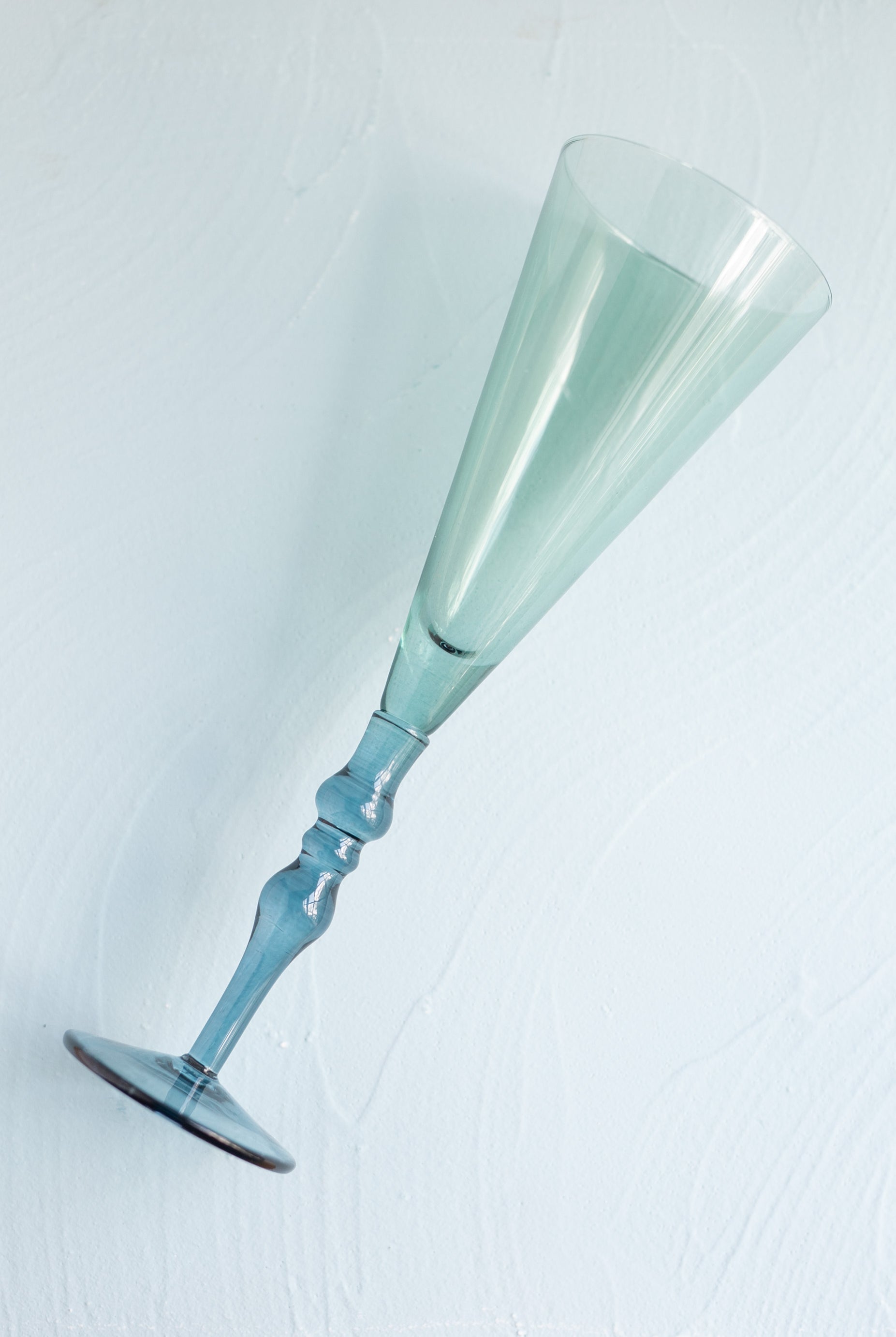 Green & Blue Glass Flute, 10oz - Gather Goods Co.
