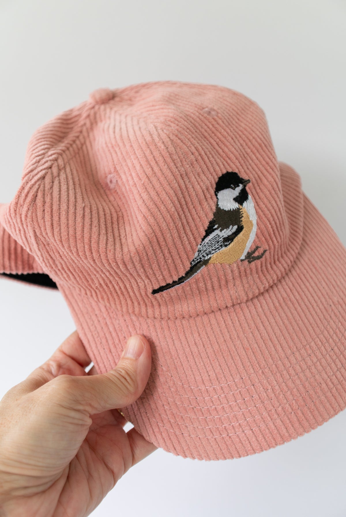 Chickadee Pink Corduroy Hat - Gather Goods Co.