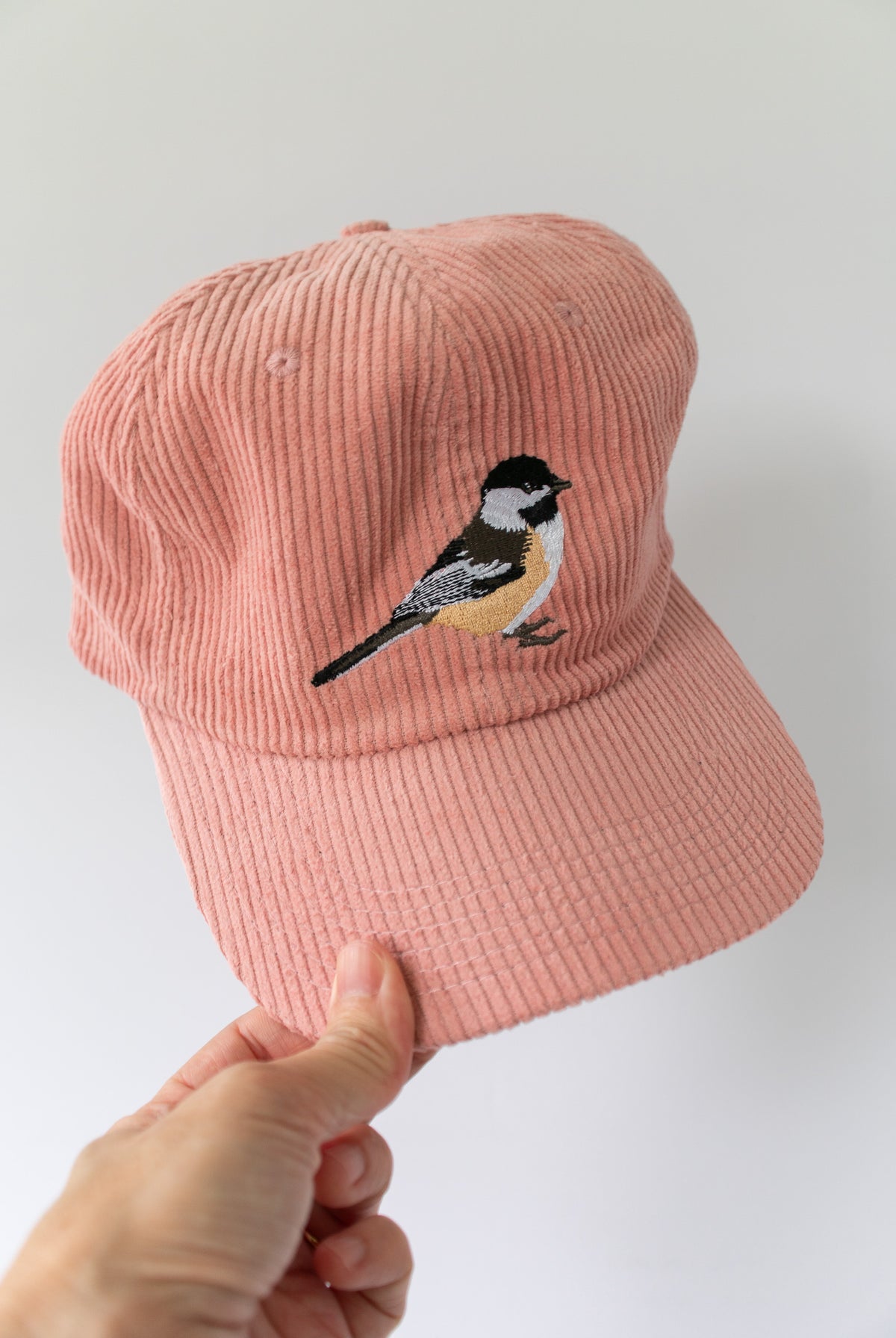 Chickadee Pink Corduroy Hat - Gather Goods Co.