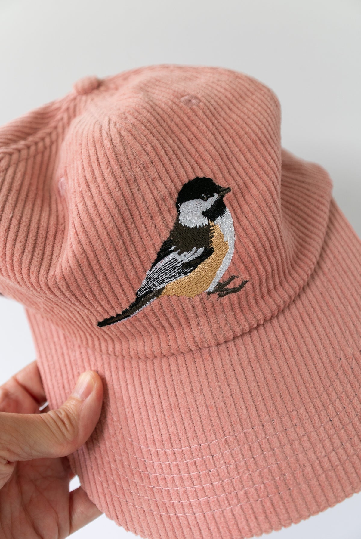 Chickadee Pink Corduroy Hat - Gather Goods Co.
