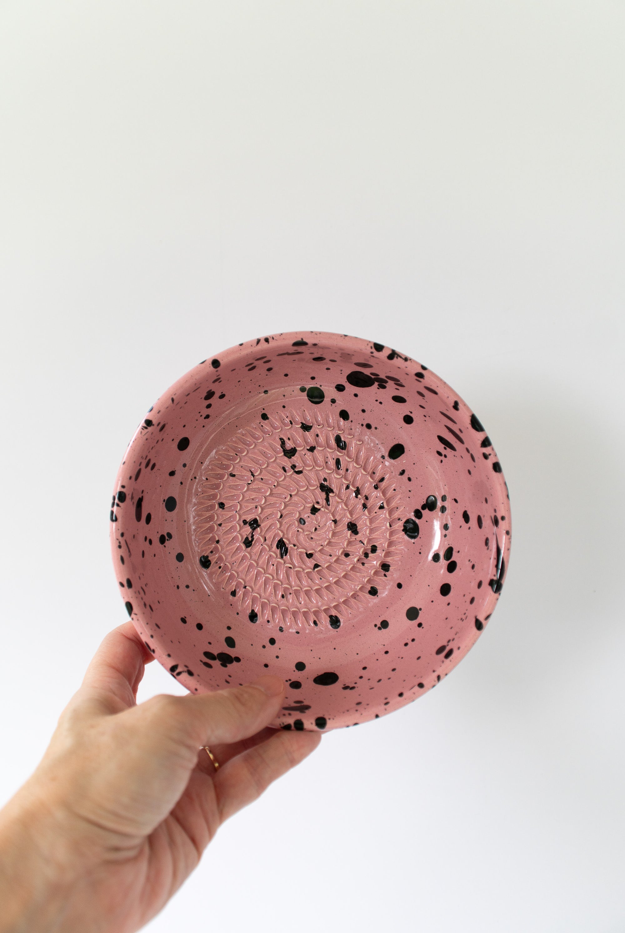 Ceramic Garlic Grater Plate in Pink - Gather Goods Co.