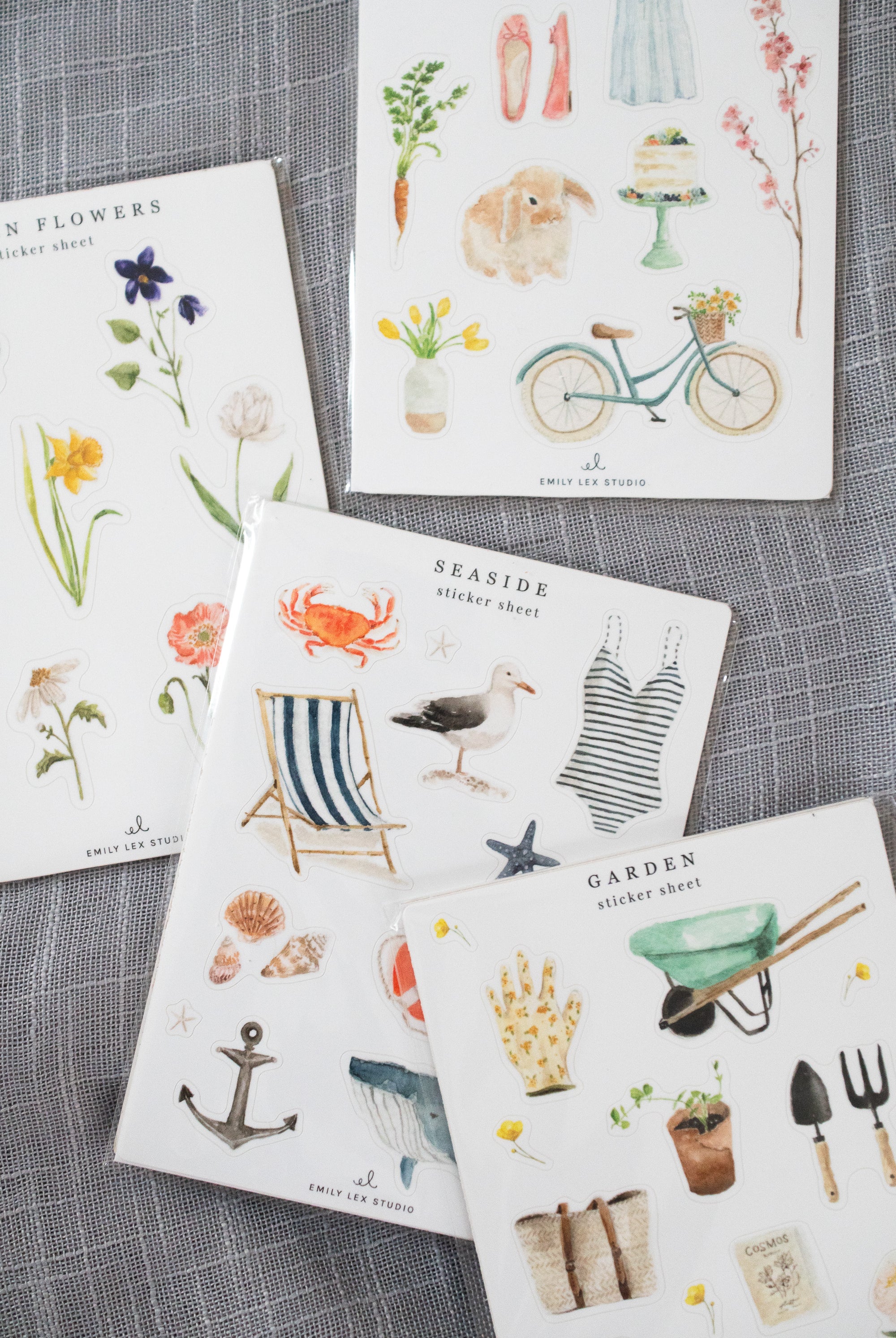 Garden flowers sticker sheets - Gather Goods Co.