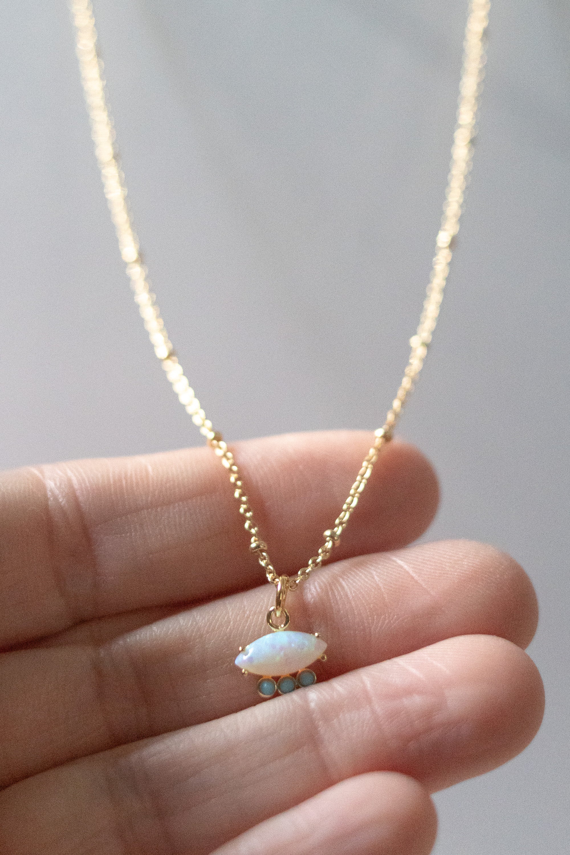 Opal and Turquoise Necklace - Gather Goods Co.