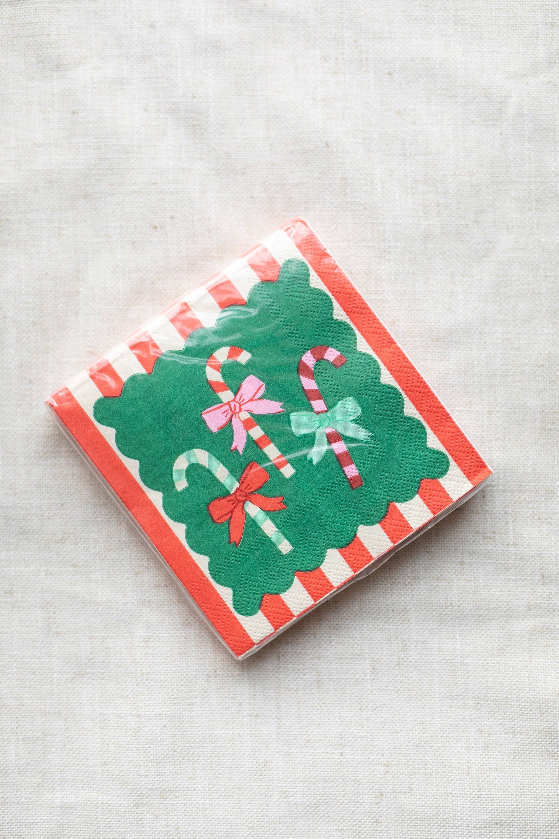 Holiday Christmas Cocktail Napkins | Candy Cane Stripe - Gather Goods Co.