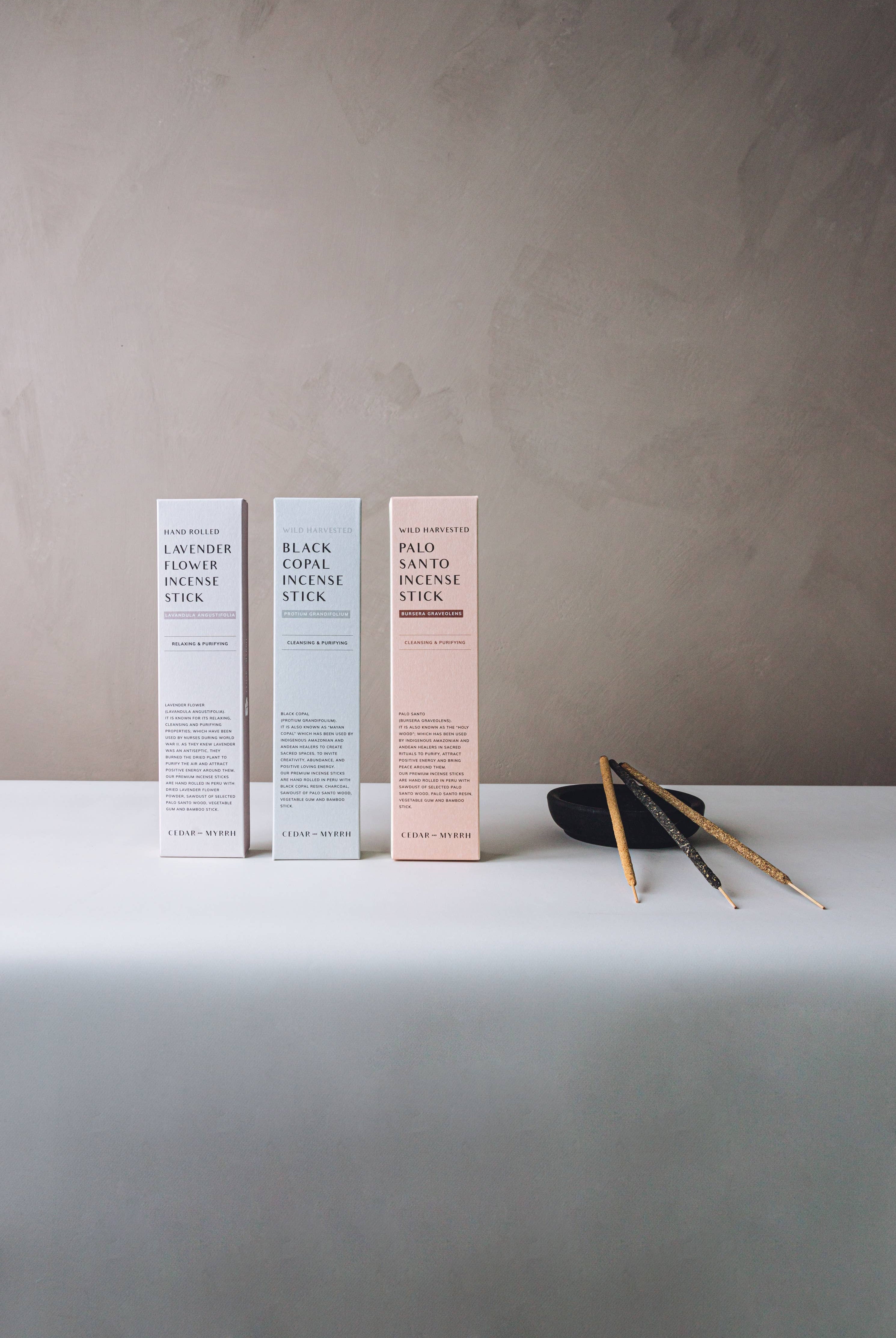 Black Copal Hand Rolled Incense Stick - Gather Goods Co.