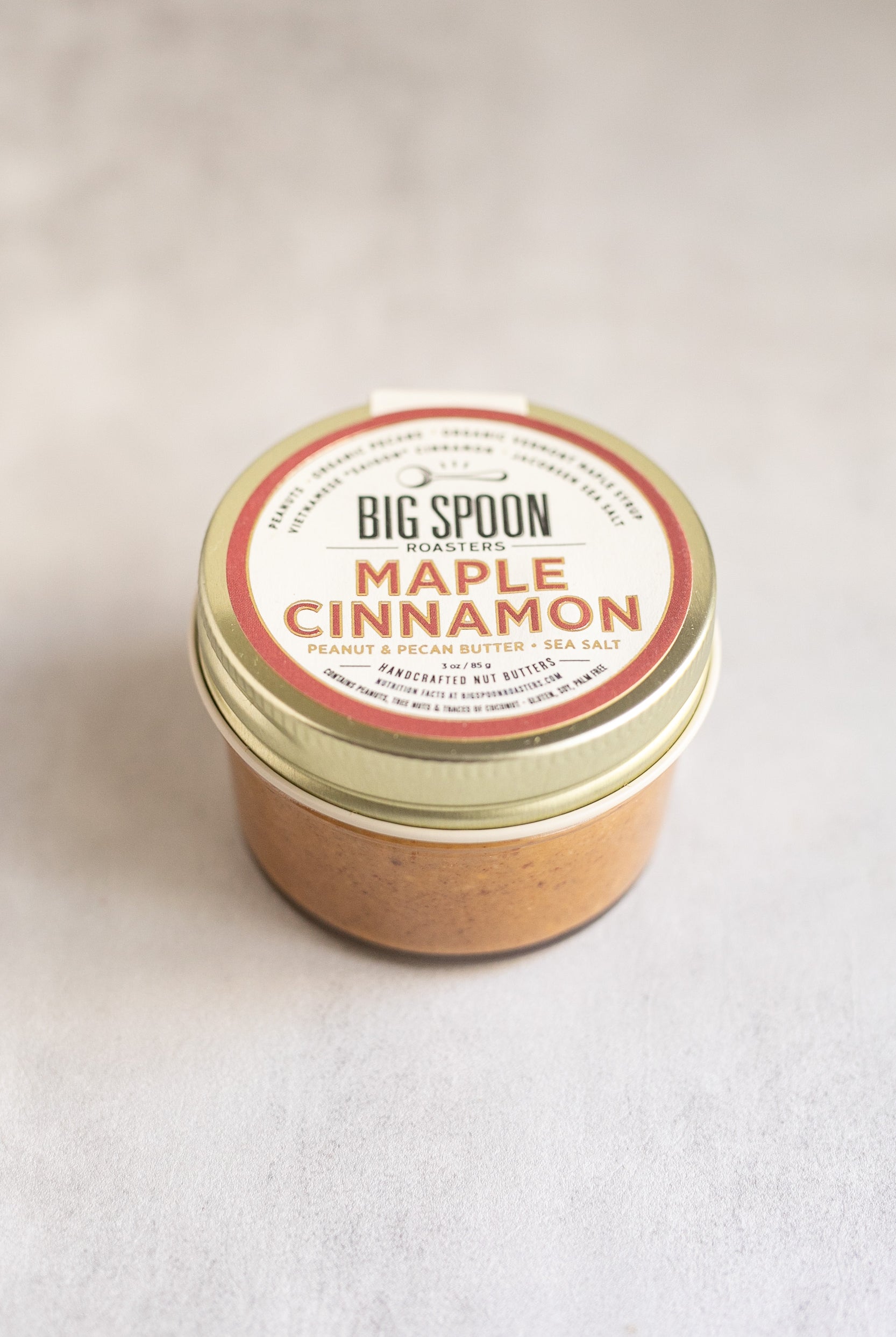 Maple Cinnamon Peanut & Pecan Butter, 3oz jar - Gather Goods Co.