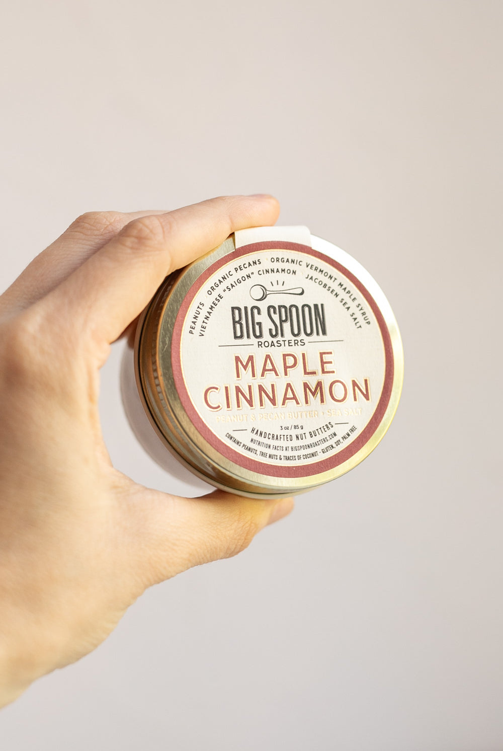 Maple Cinnamon Peanut & Pecan Butter, 3oz jar - Gather Goods Co.