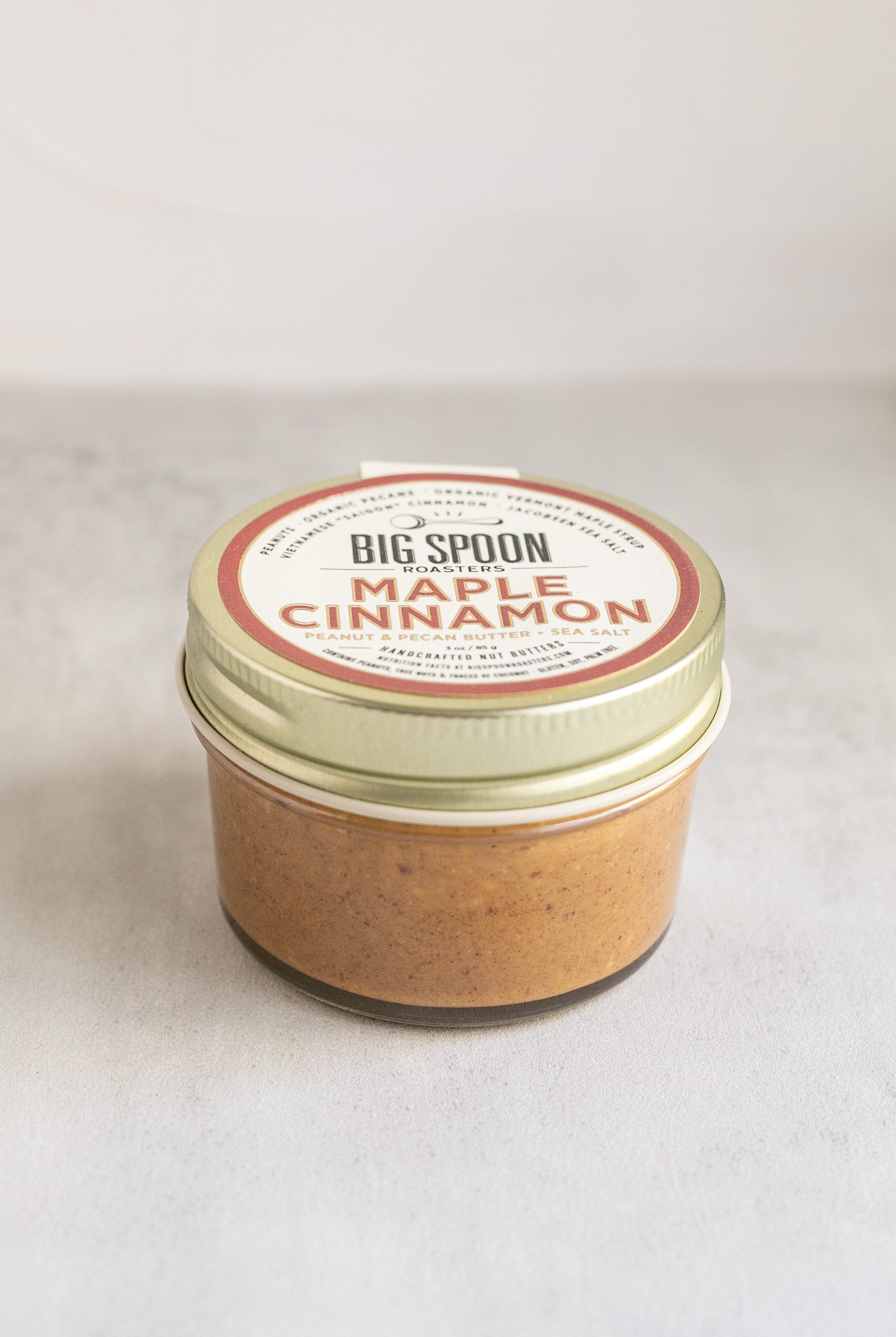 Maple Cinnamon Peanut & Pecan Butter, 3oz jar - Gather Goods Co.