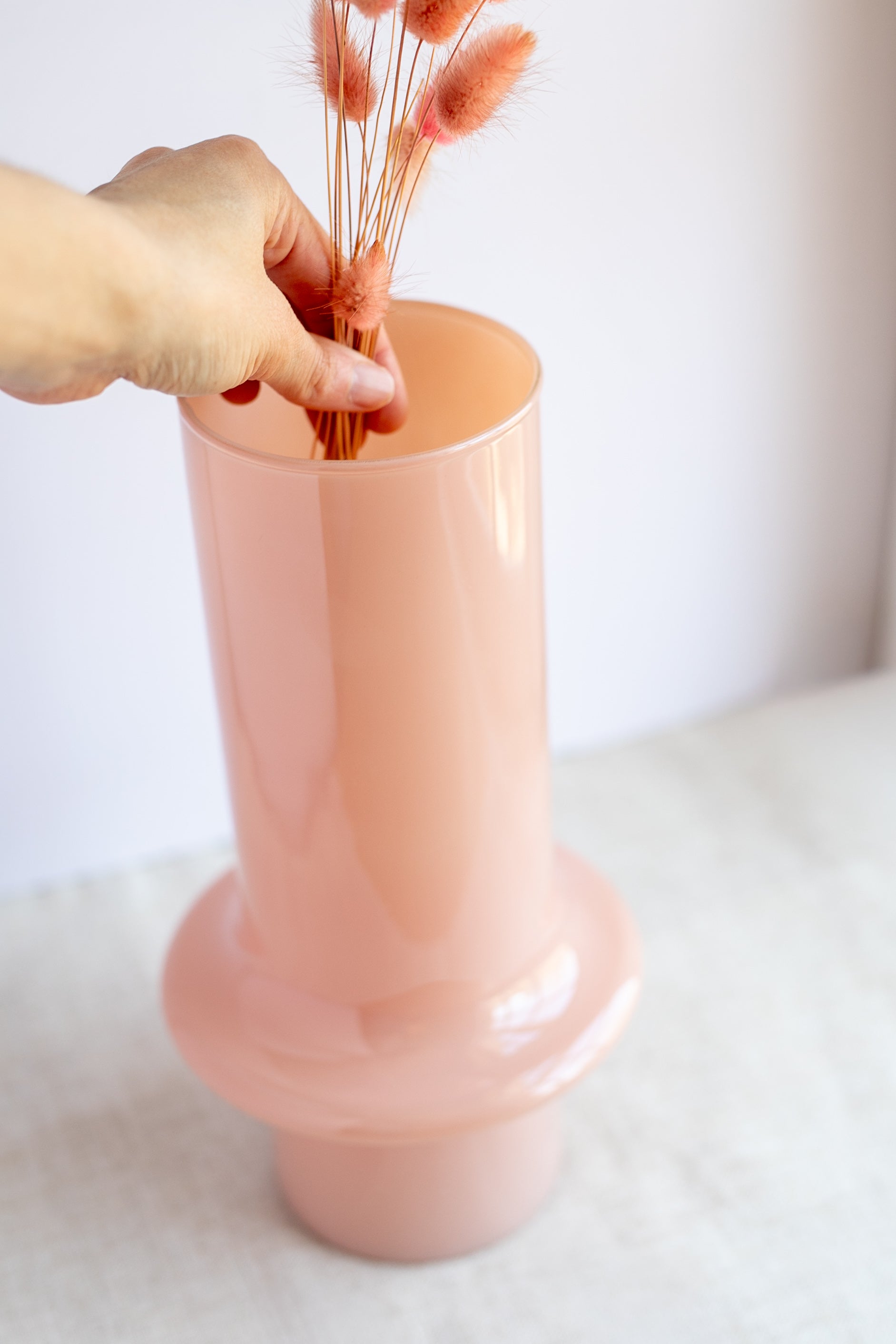 Peachy Pink Oversized Vase - Gather Goods Co.