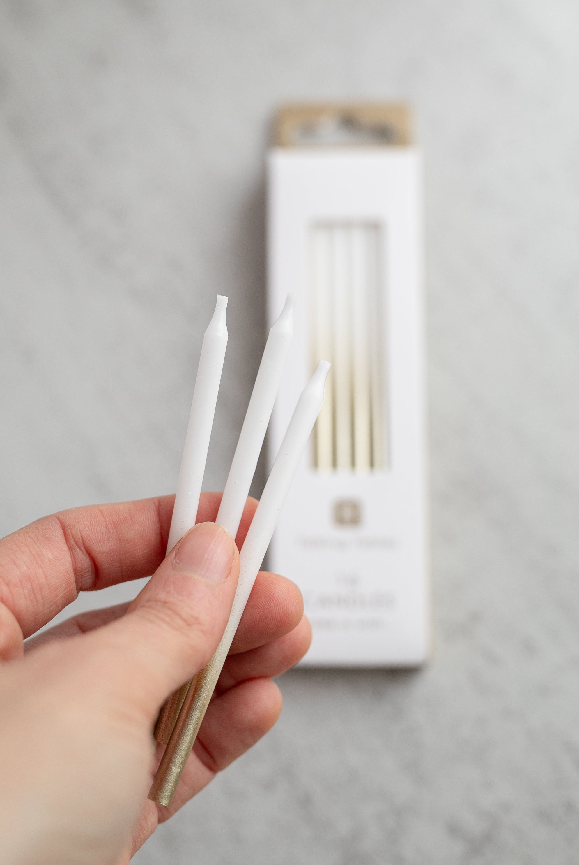 White & Gold Candles - 16 Pack - Gather Goods Co.