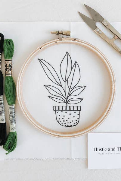 Embroidery Kit, Houseplant - Gather Goods Co - Raleigh, NC