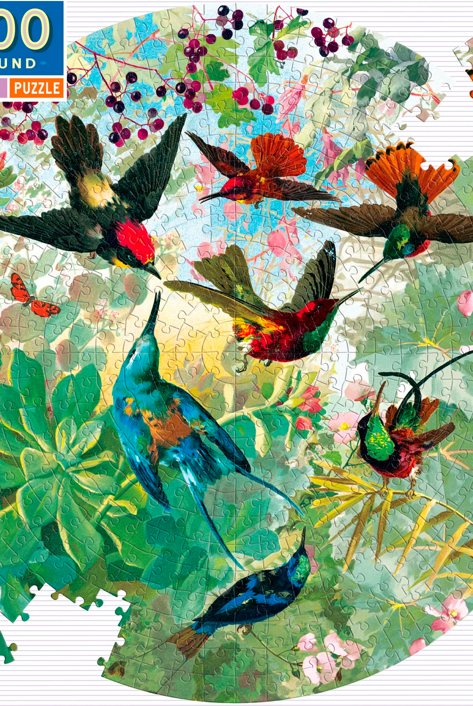 Round Hummingbird, 500 Piece Puzzle - Gather Goods Co - Raleigh, NC