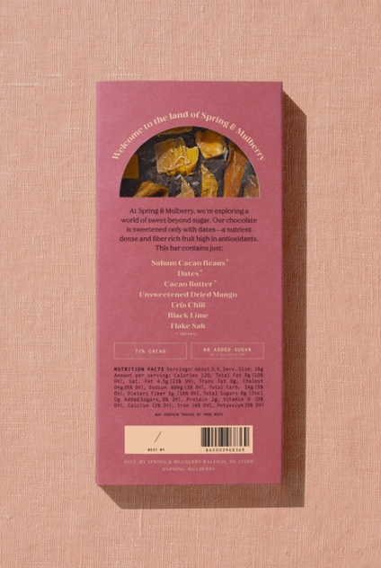 Mango, Urfa Chili, Black Lime Chocolate Bar - Gather Goods Co.