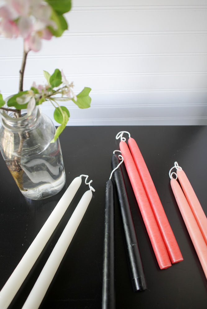 Pink Candle, Set of 2, Unscented - Gather Goods Co - Raleigh, NC