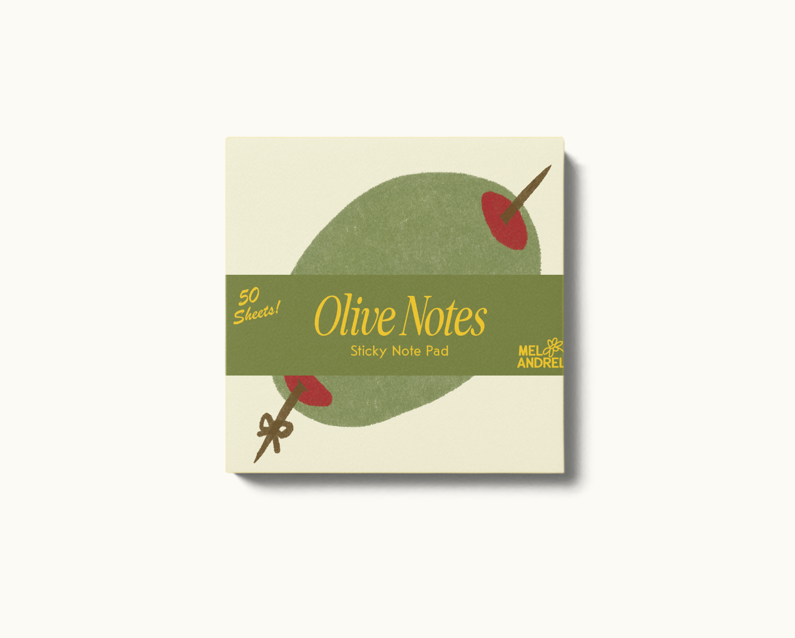 Olive Notes Post-its - Gather Goods Co.