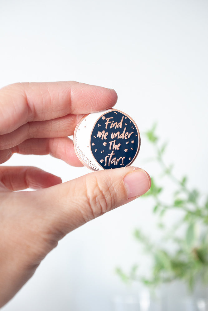 Find Me Under the Stars Enamel Pin Gather Goods Co.