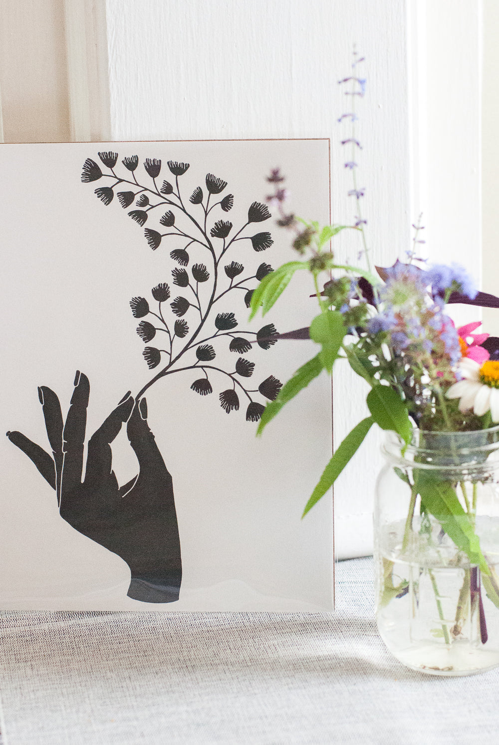 Maidenhair Fern and Hand Letterpress Art Prin - Gather Goods Co - Raleigh, NC