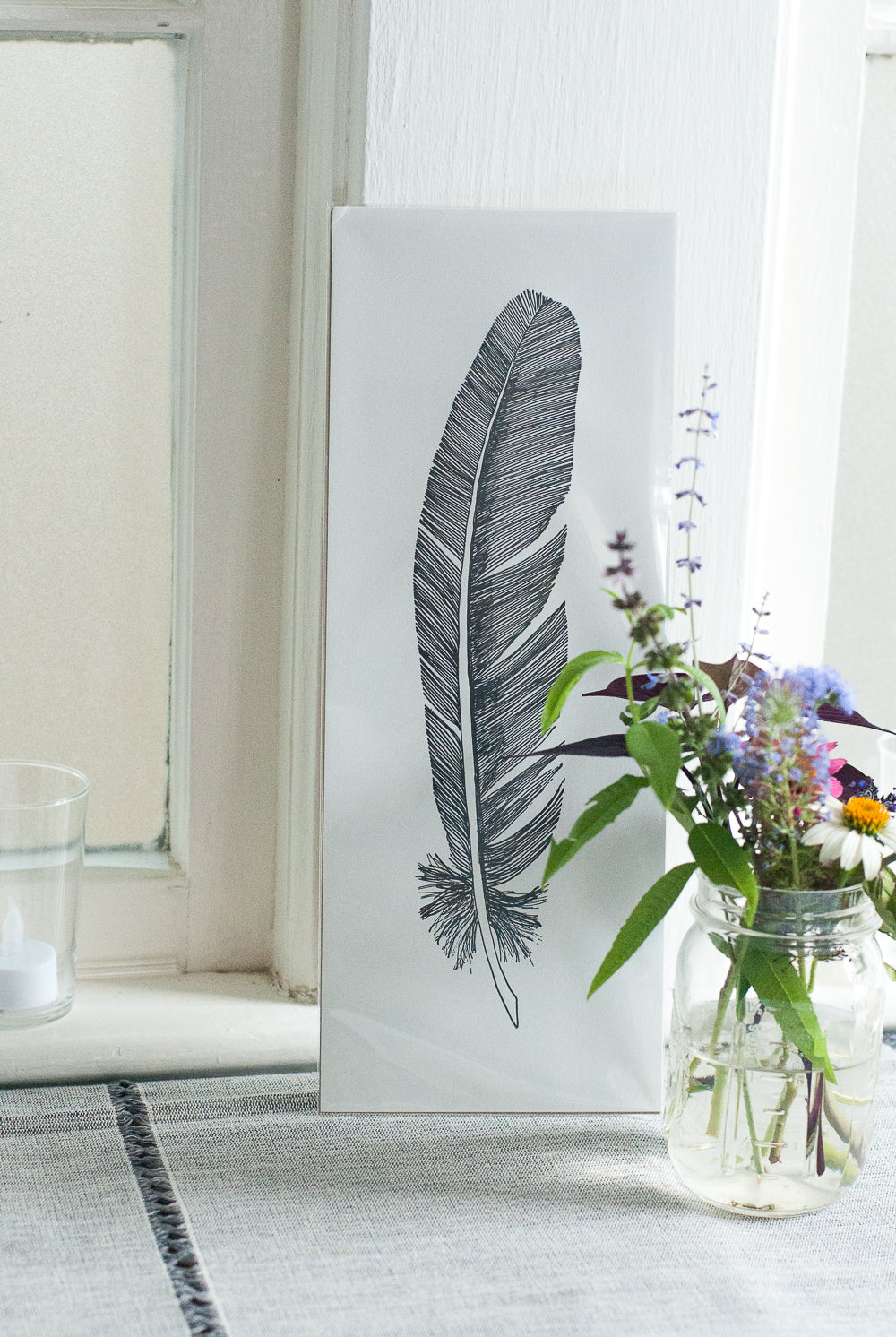 Feather Letterpress Art Prin - Gather Goods Co - Raleigh, NC