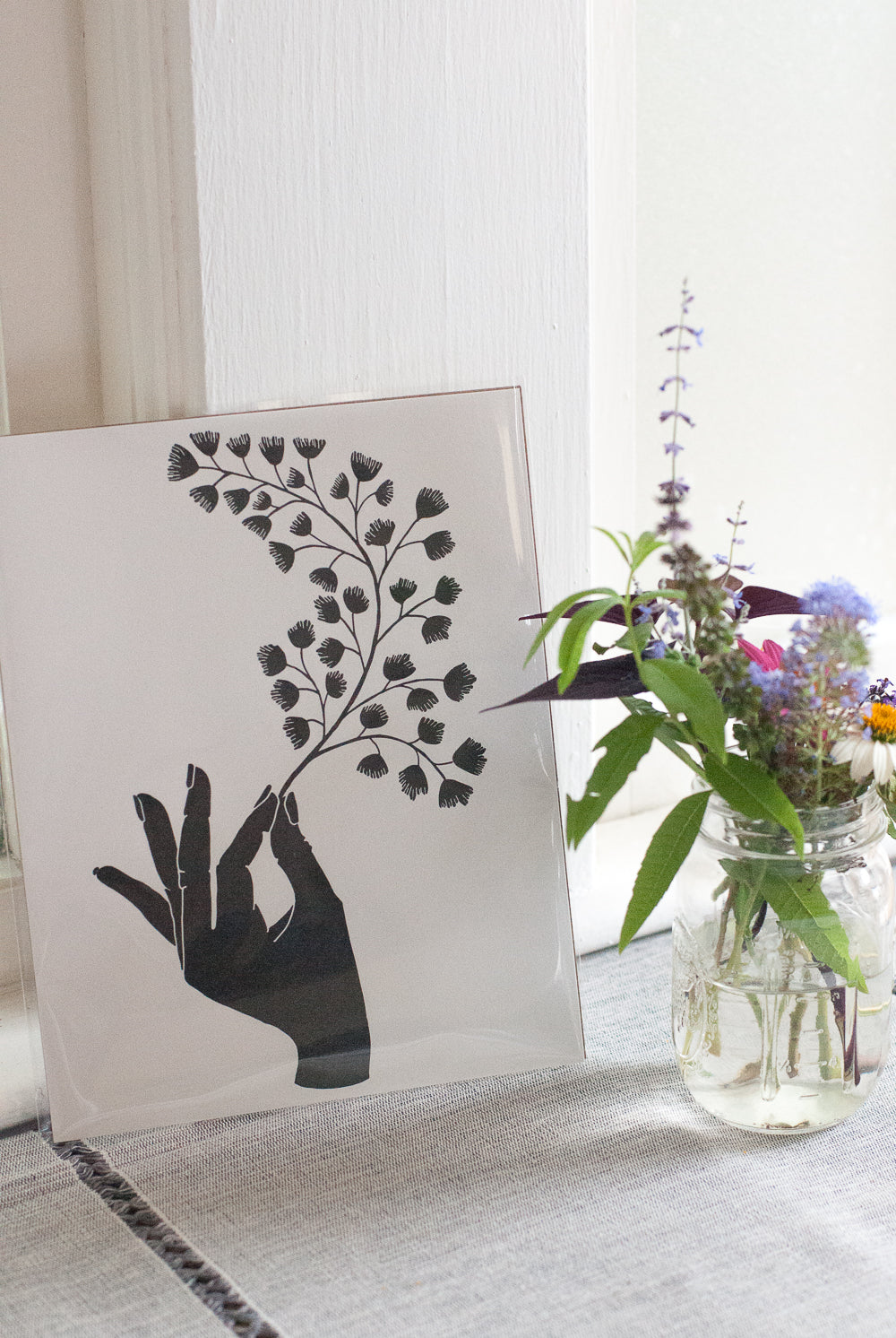 Maidenhair Fern and Hand Letterpress Art Prin - Gather Goods Co - Raleigh, NC