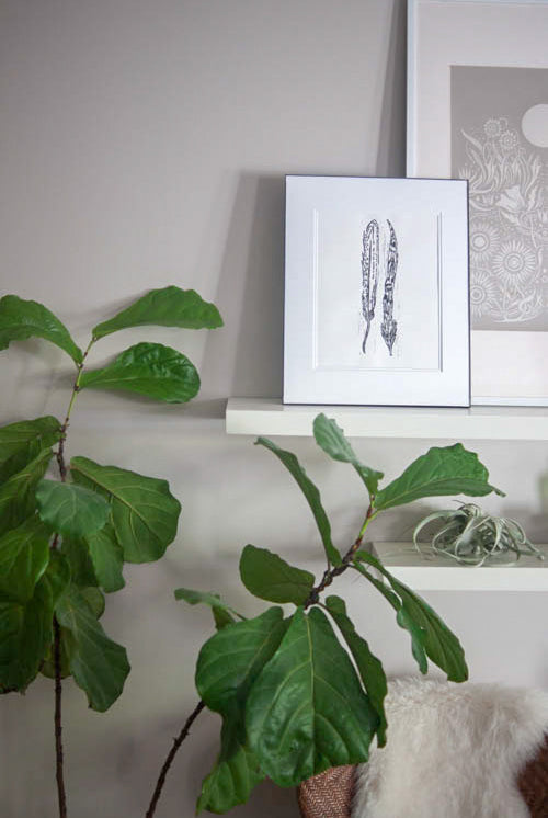 Feathers Block Print, 11x14 - Gather Goods Co - Raleigh, NC