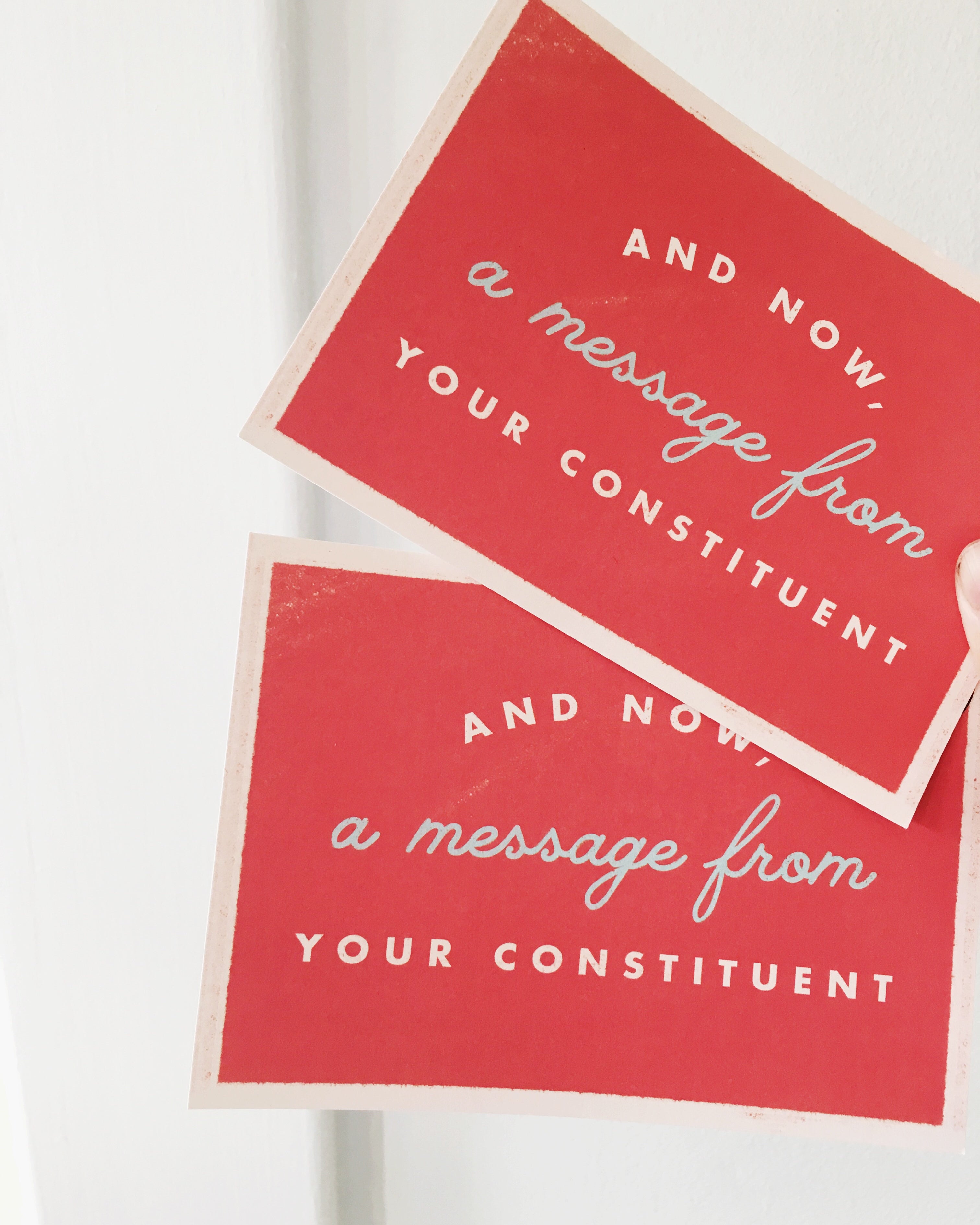 A Message From Your Constituents Postcard - Gather Goods Co - Raleigh, NC