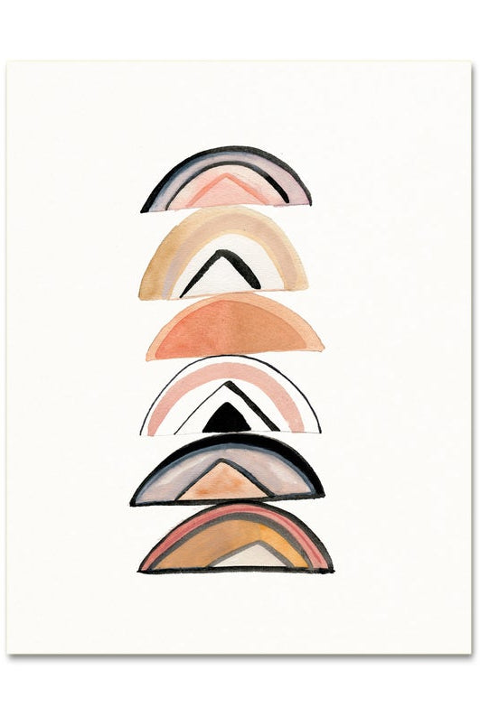 Minimalist Rainbows Abstract Art Print - Gather Goods Co - Raleigh, NC
