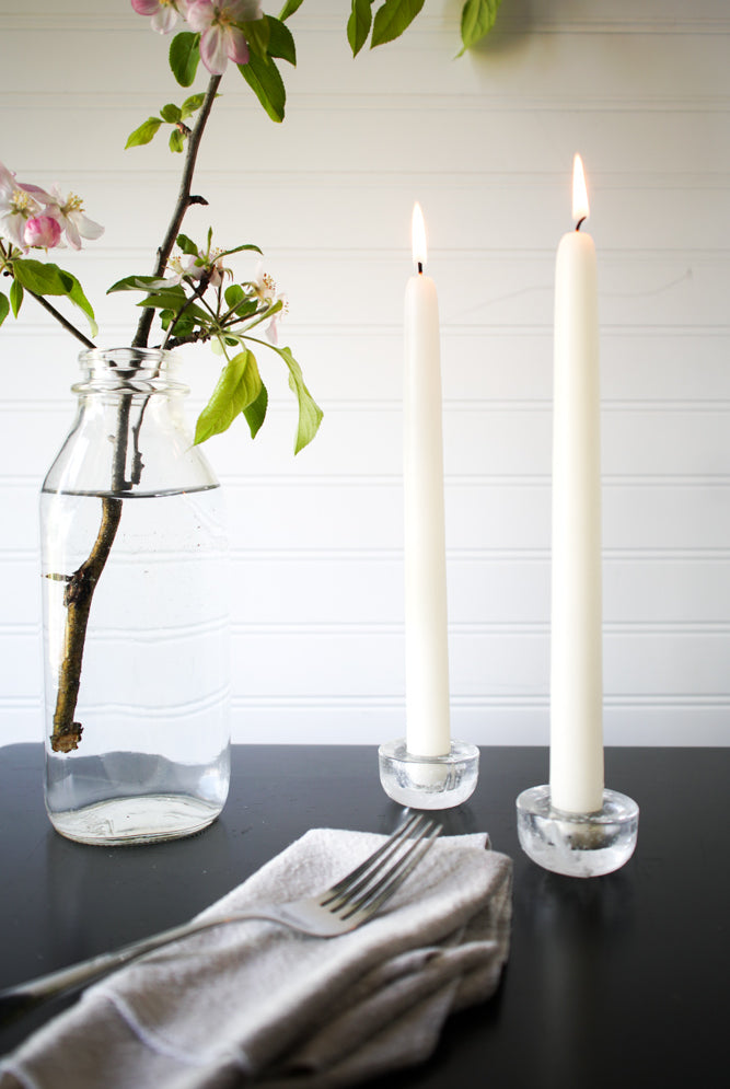 Cream Candle, Set of 2, Unscented - Gather Goods Co - Raleigh, NC