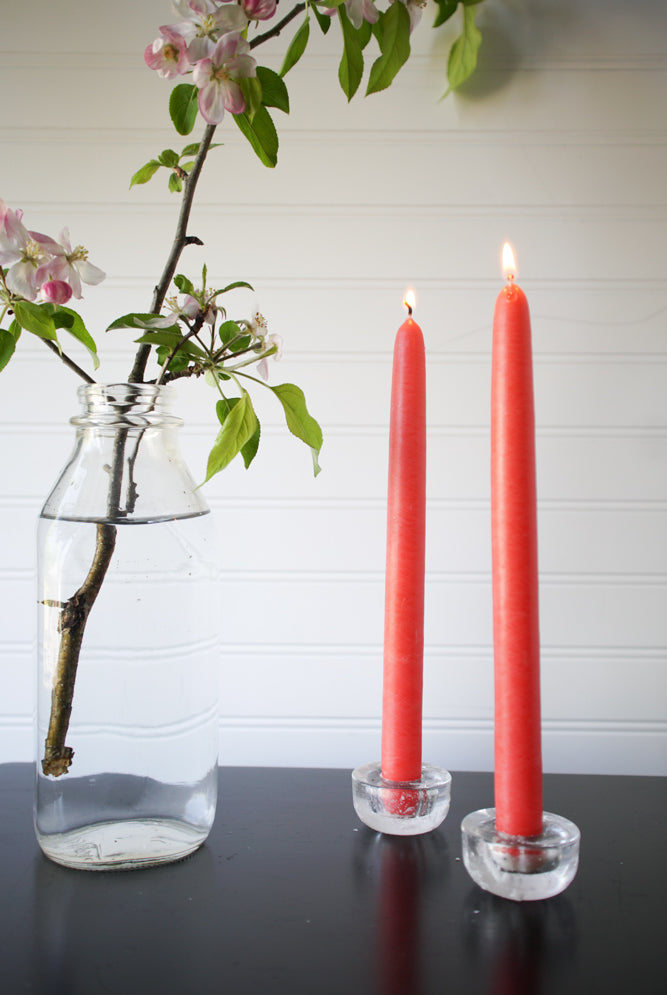 Pink Candle, Set of 2, Unscented - Gather Goods Co - Raleigh, NC