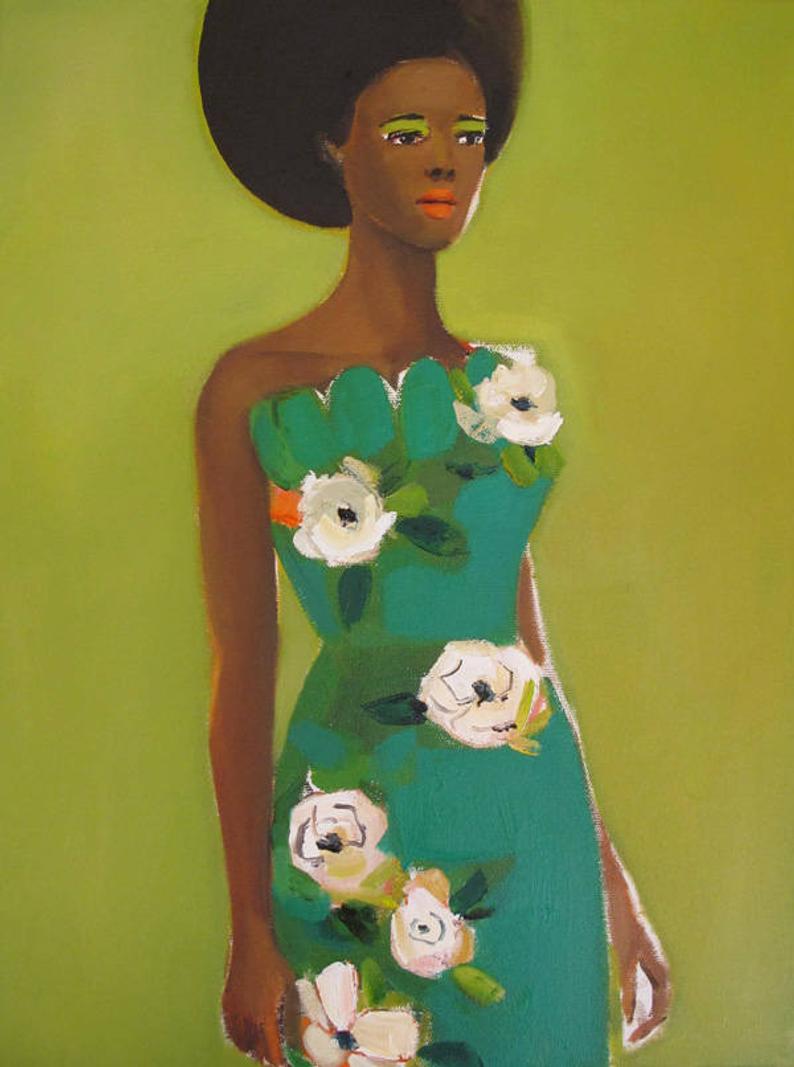 Floral Dress Art Print by Janet Hill Studio - Gather Goods Co - Raleigh, NC