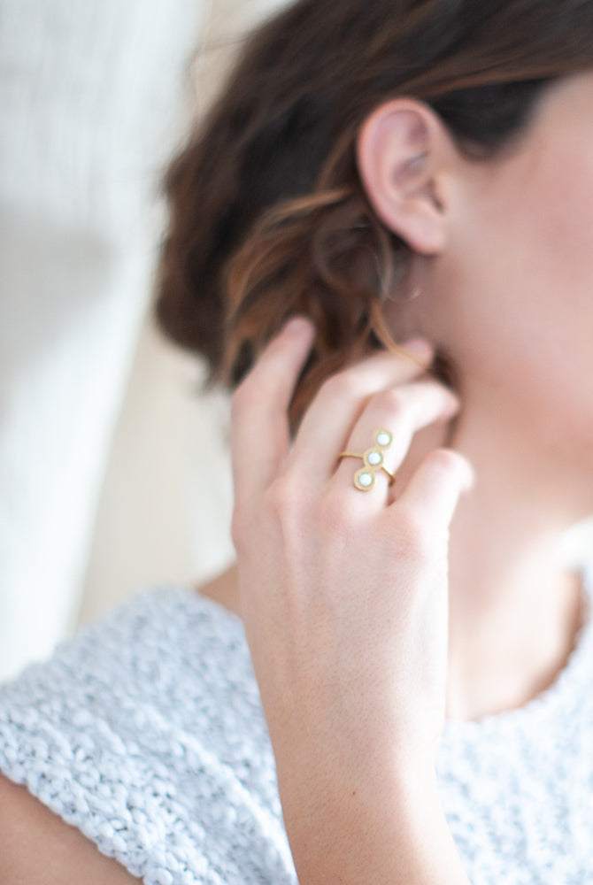 Three Opals Ring - Gather Goods Co - Raleigh, NC