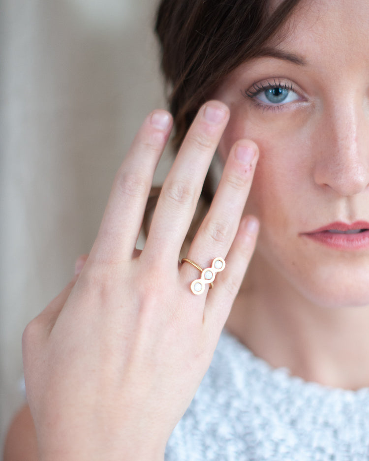 Three Opals Ring - Gather Goods Co - Raleigh, NC