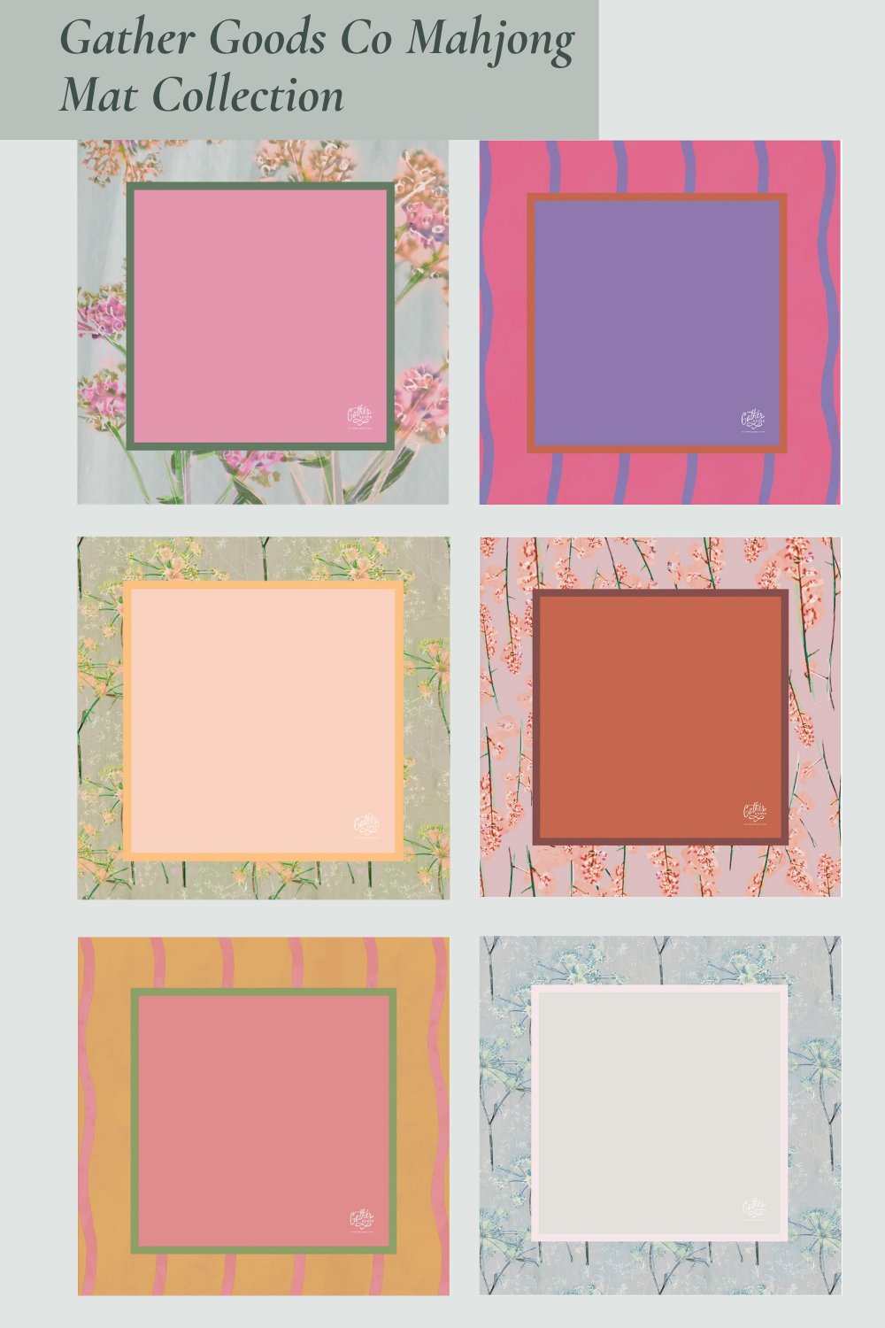 Mahjong Mat Designs by Gather Goods Co