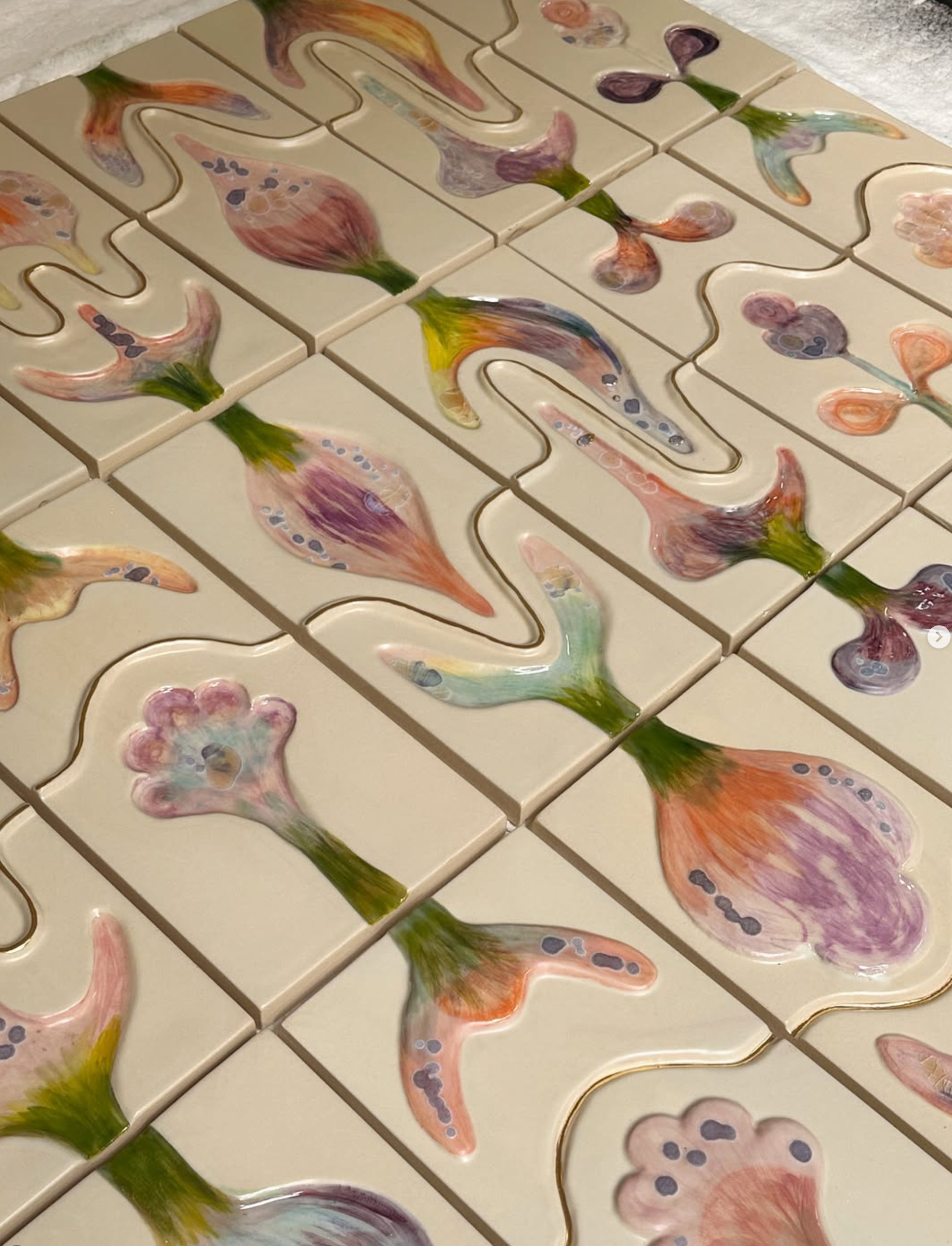 Handmade Ceramic Tile Made in Poland for Custom Kitchen Backsplash
