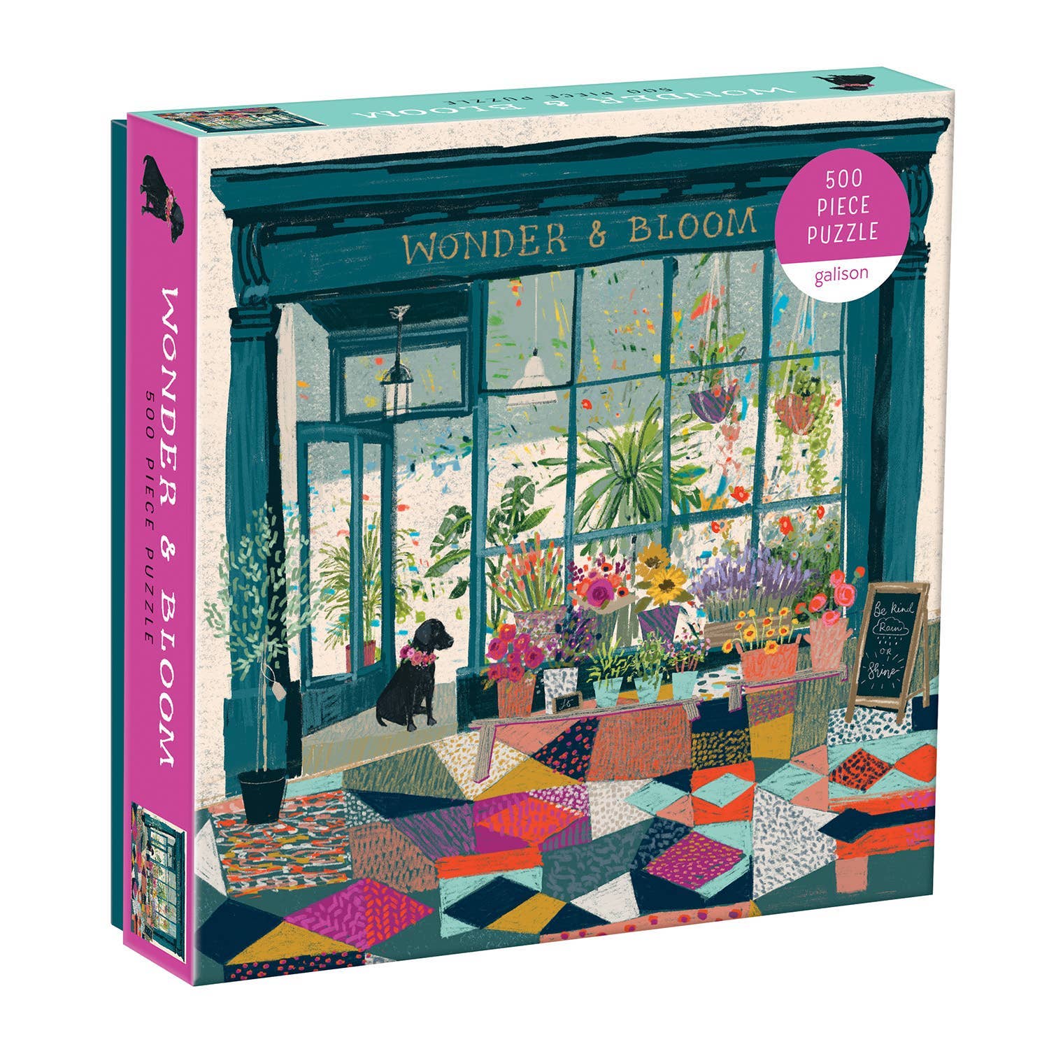 500 Piece Puzzle, Plant Shop Illustration, Wonder & Bloom - Gather Goods Co.