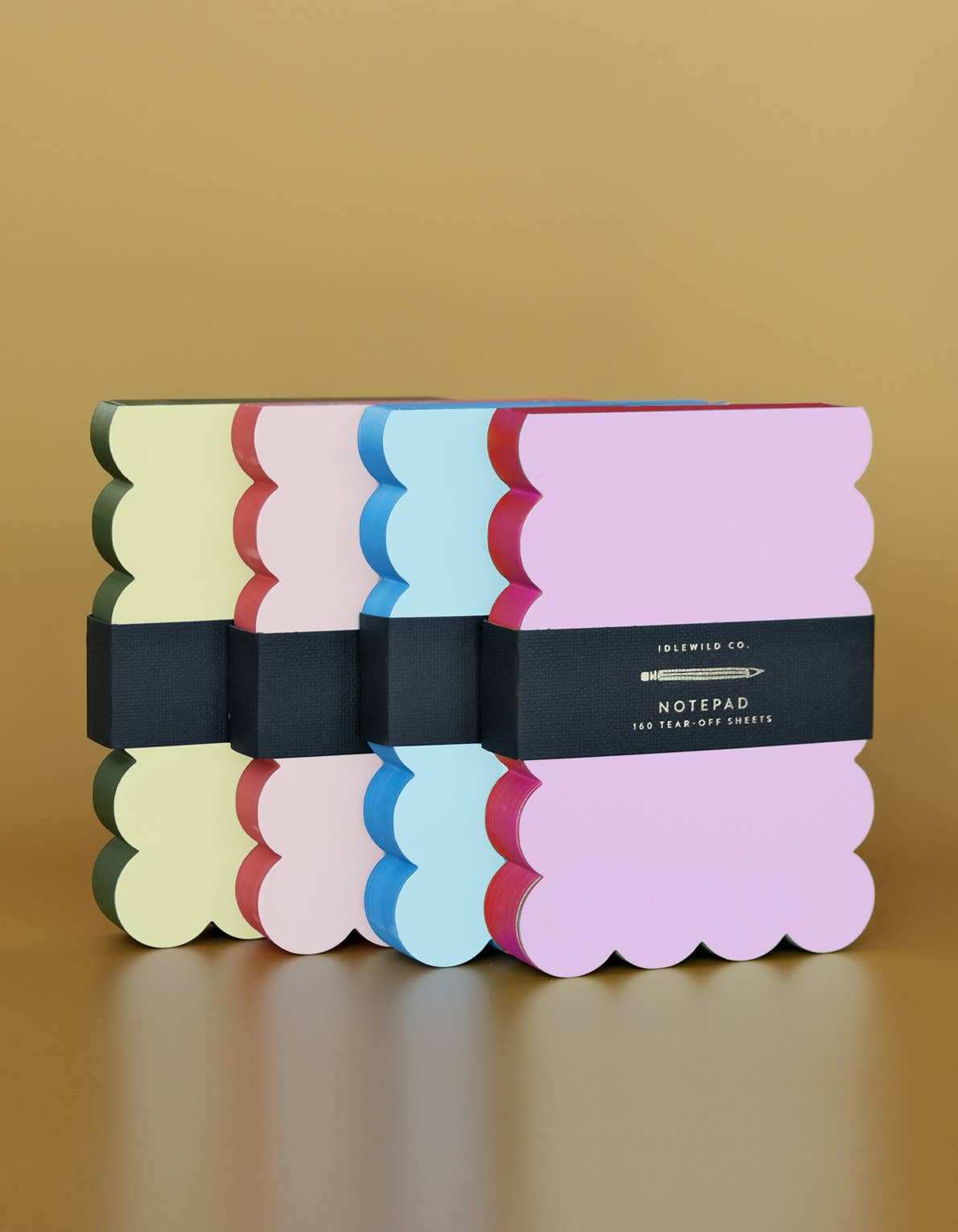 Scalloped Shaped Notepad | Peach + Persimmon Edge - Gather Goods Co.